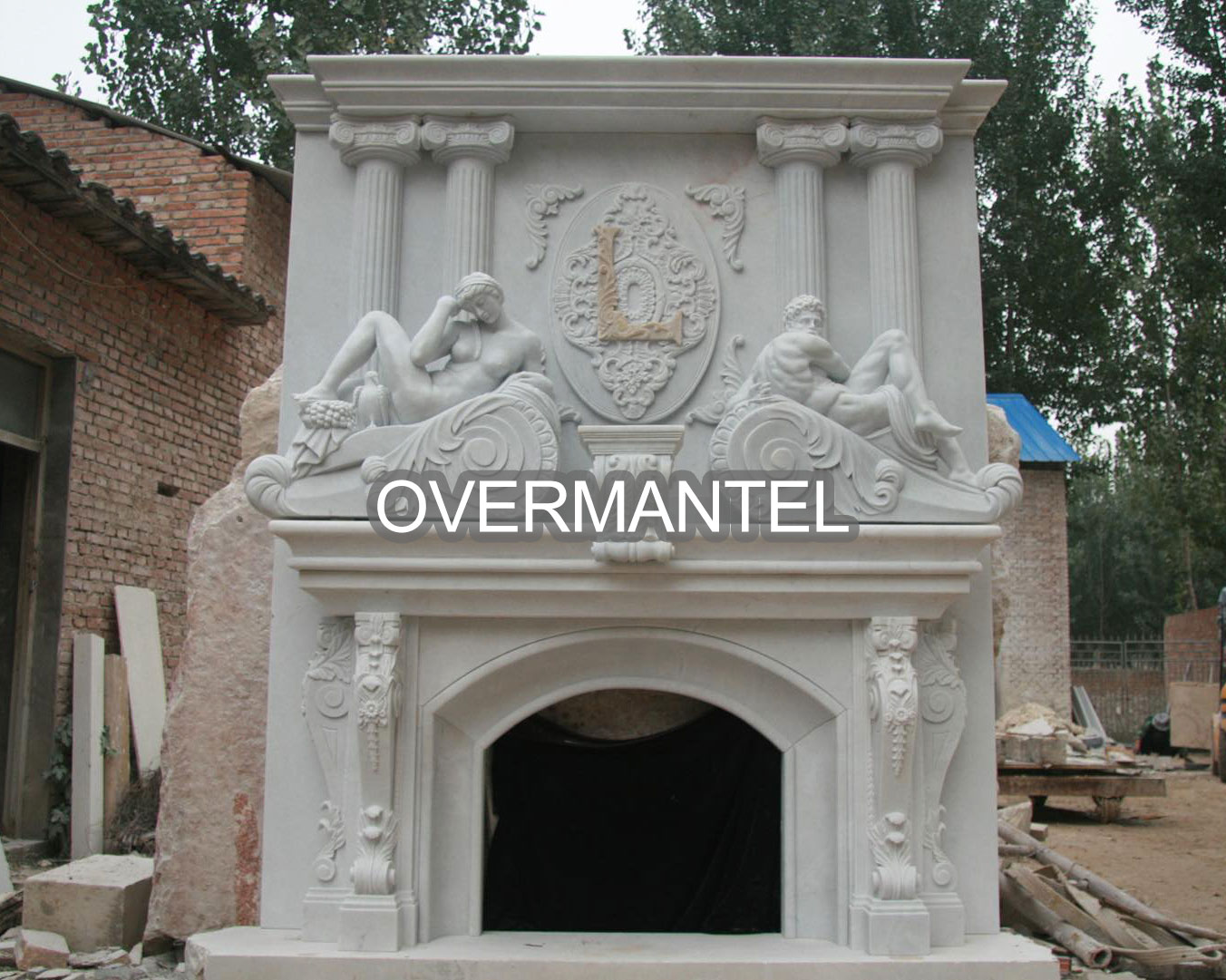 Overmantel fireplace