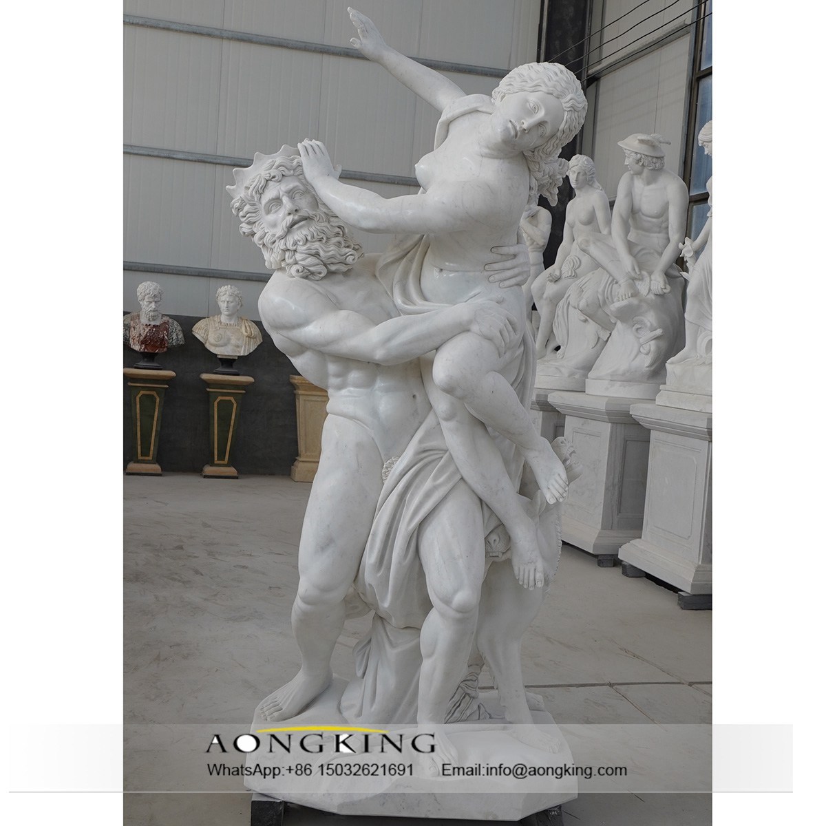 marble art sculpture of ape of the Sabine Women