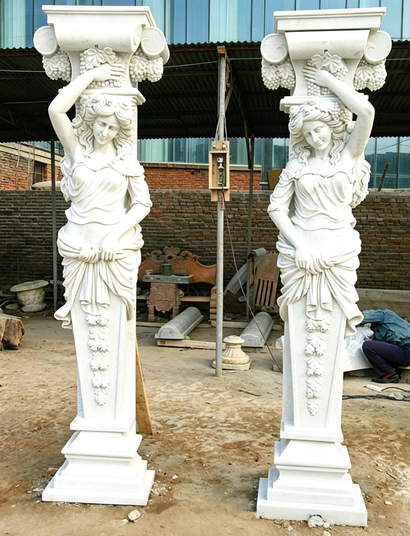 Architectural Marble Caryatids