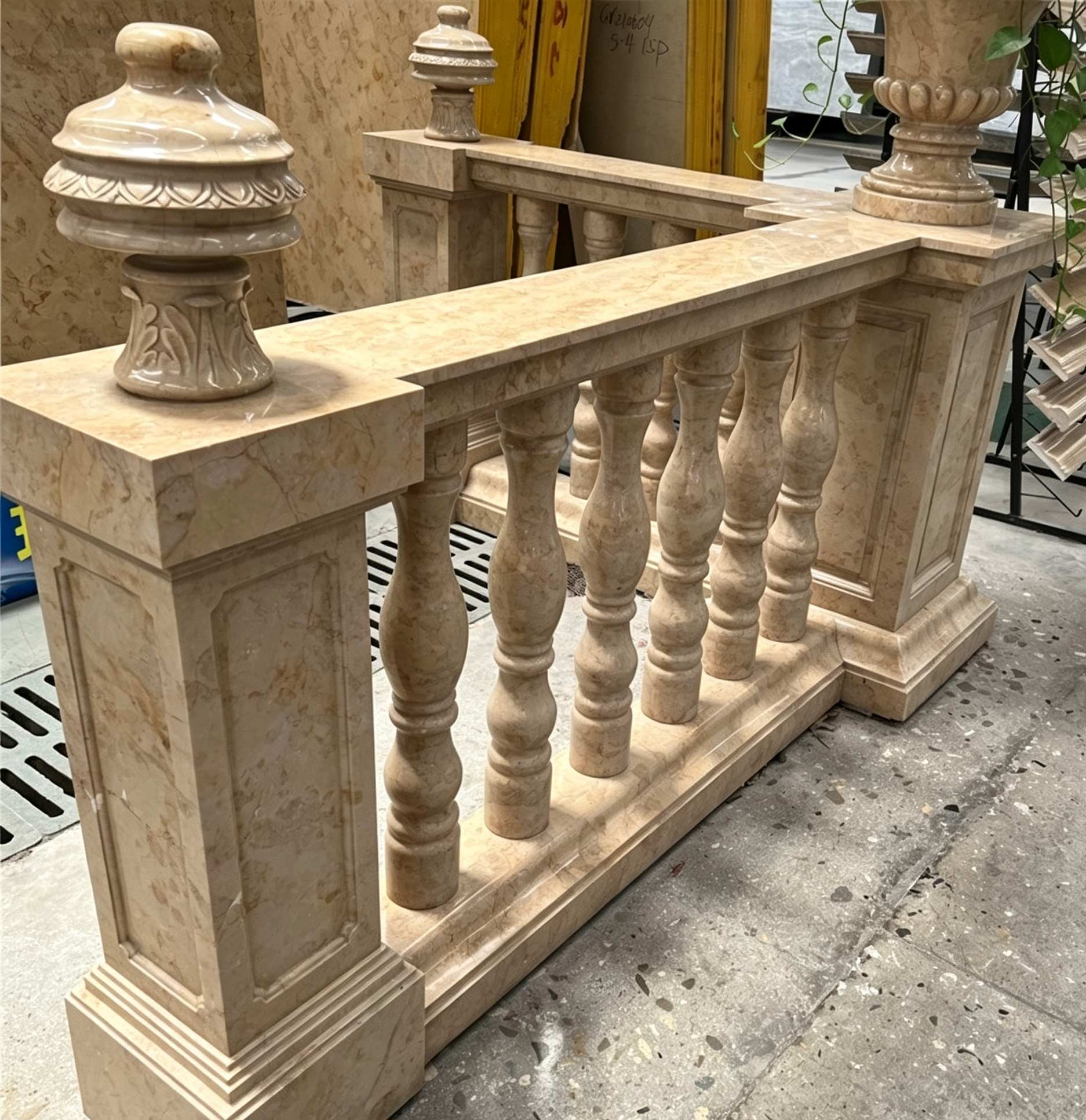 Discover custom Carved Stone Balustrade. Premium hand-carved stone balusters for staircases, terraces, balconies, and luxury architectural projects.