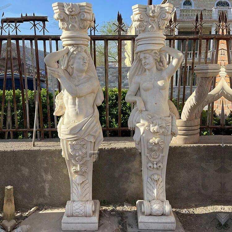 Classical Marble Caryatids