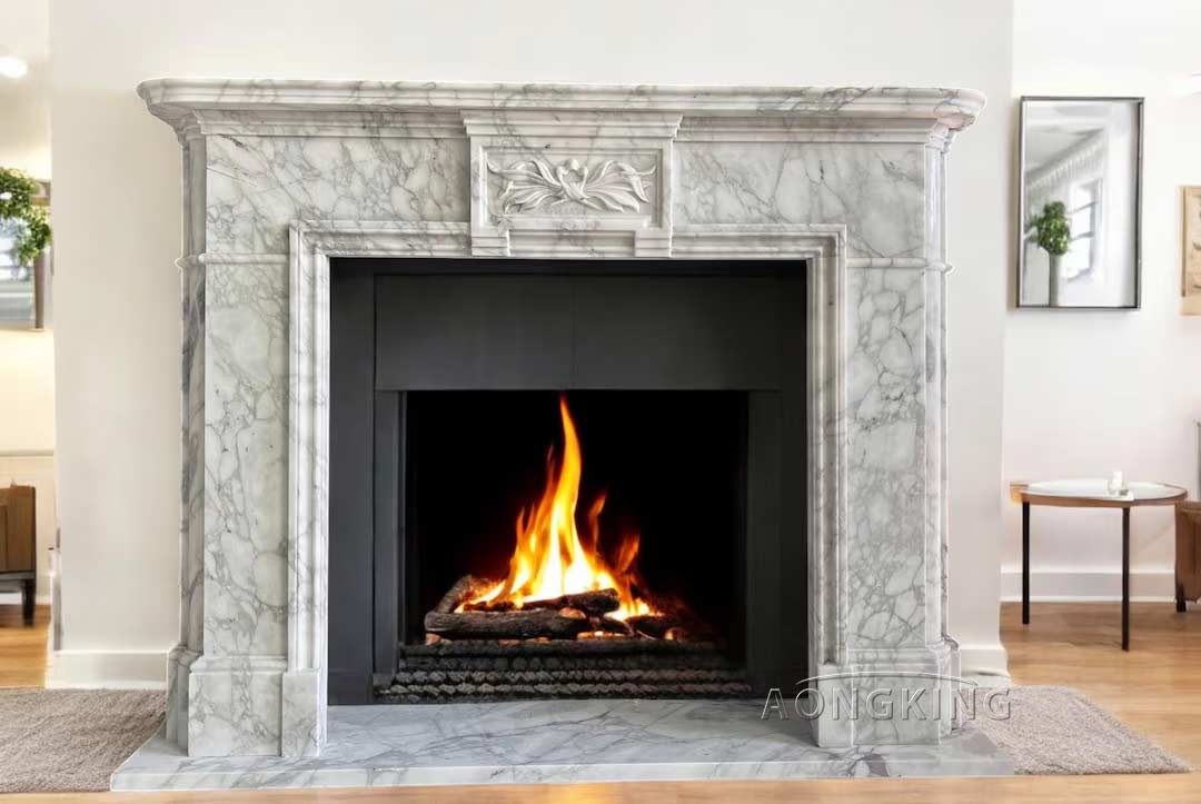 Custom Marble Fireplace