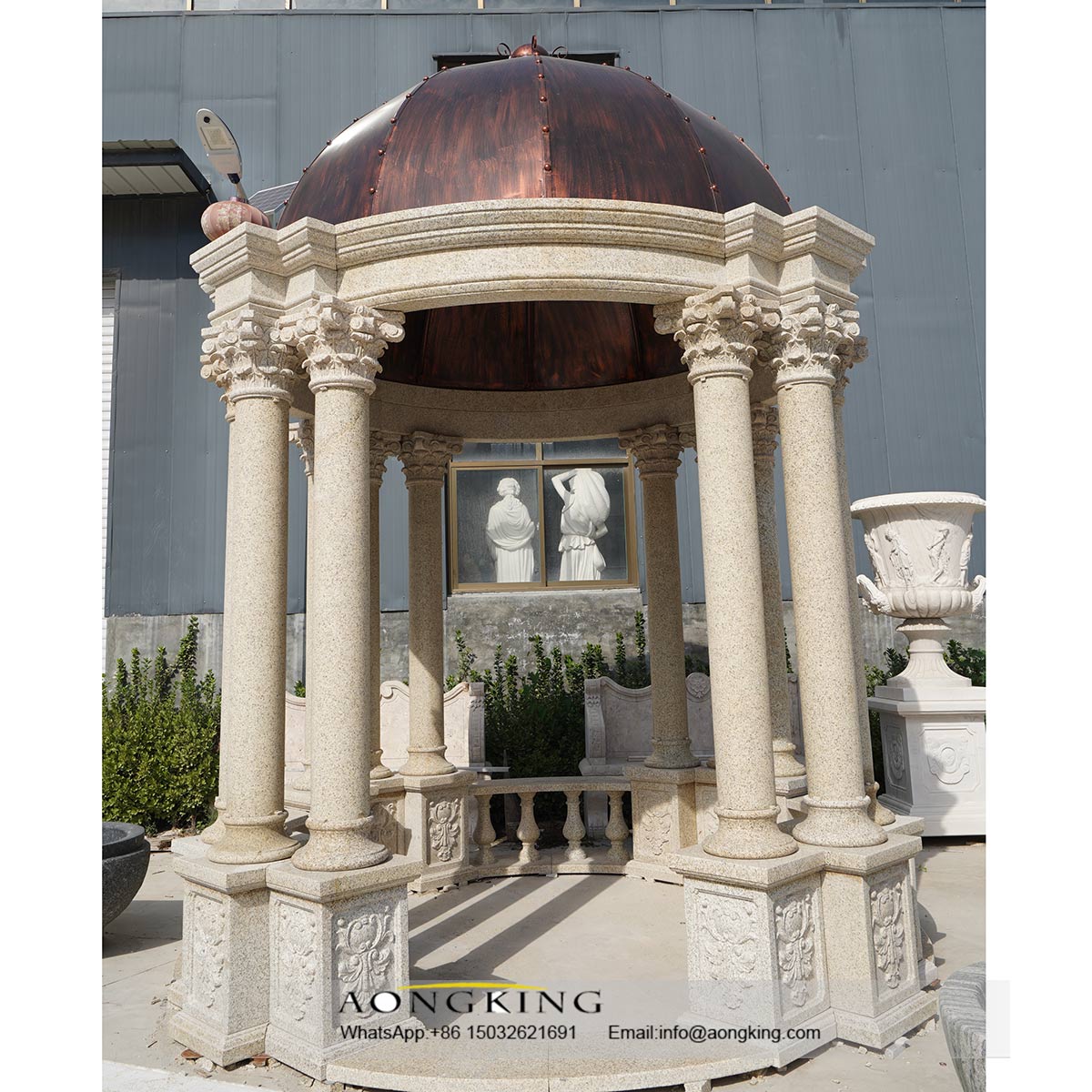 Vintage decoration marble selling pavilion