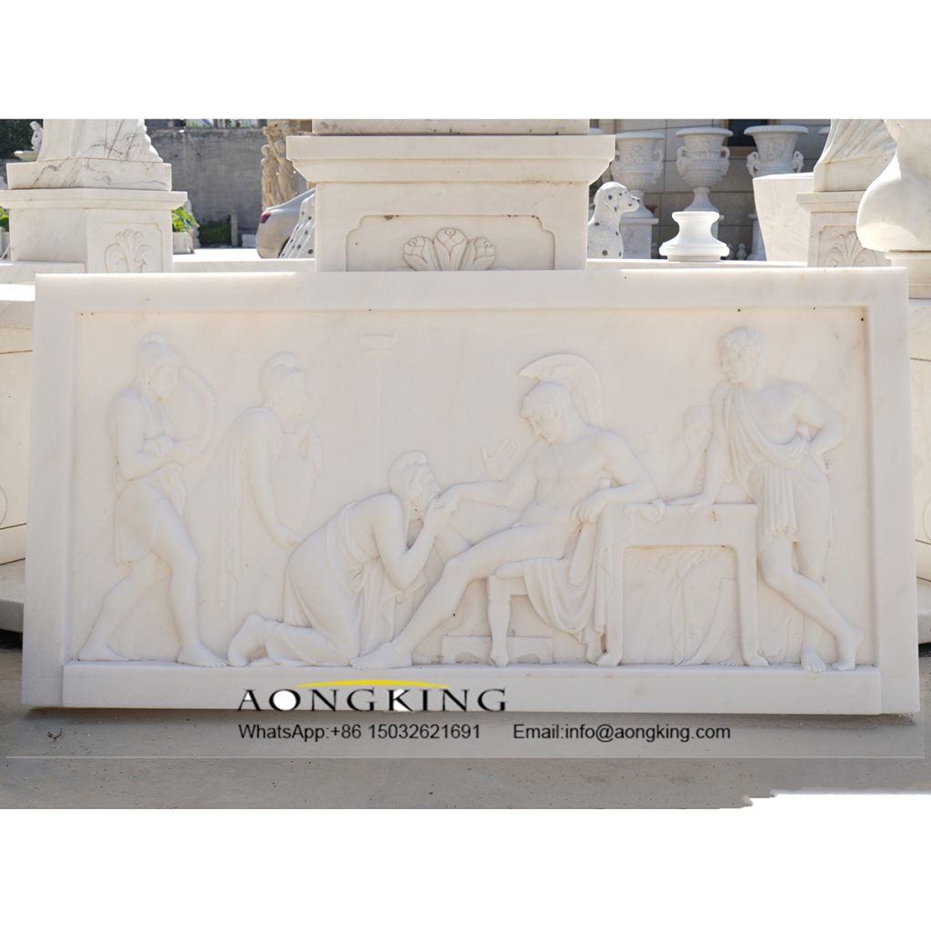 Outdoor story decoration roman figure relief statue