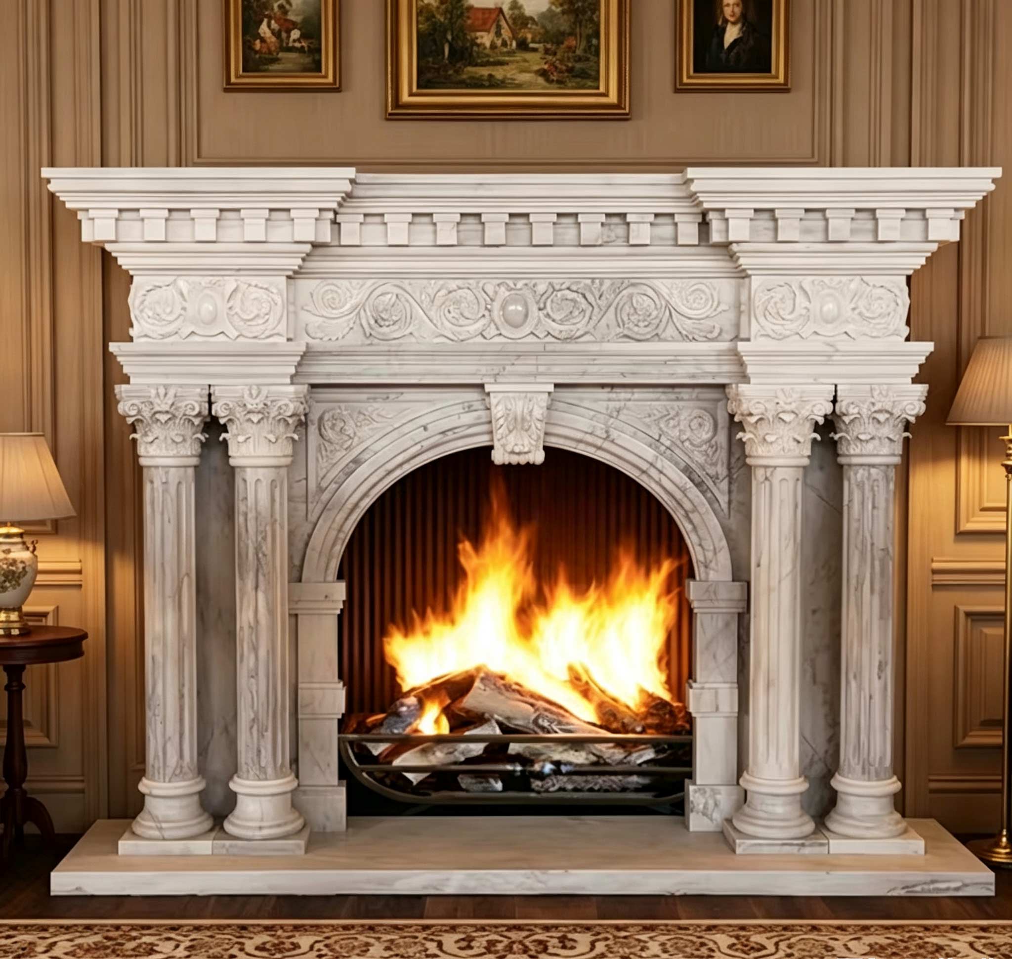 French Marble Fireplace