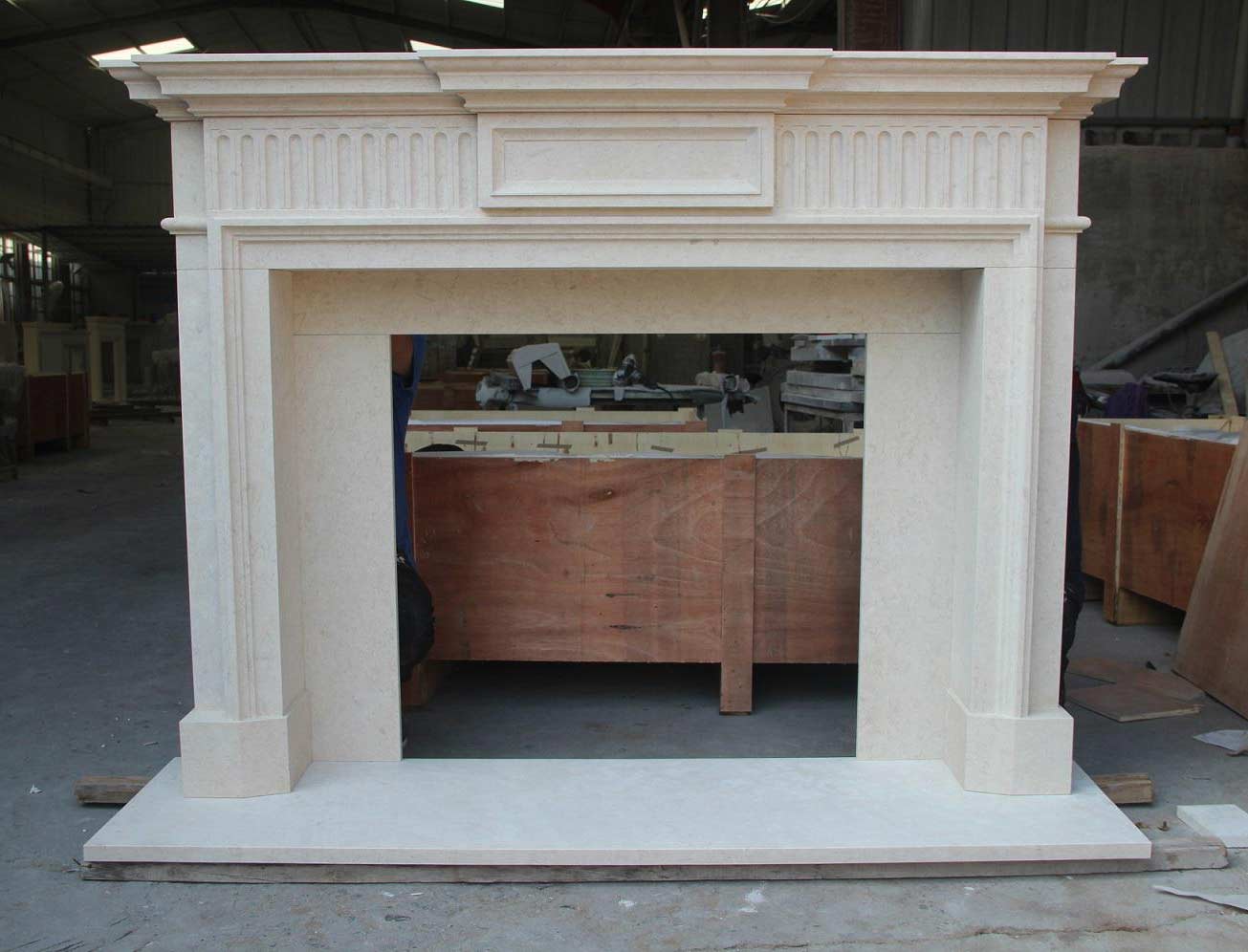 Hand Carved Marble Fireplace