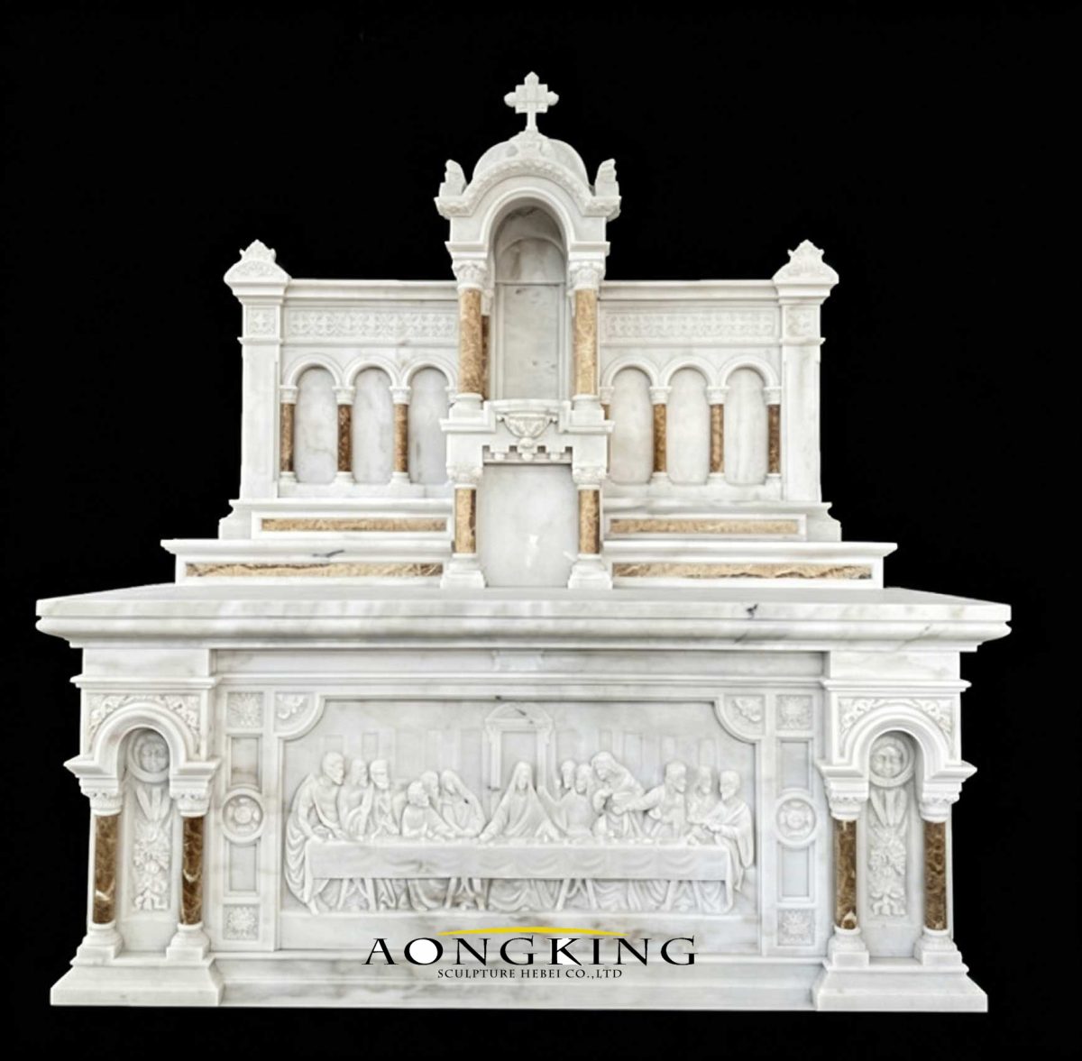 carved marble altar table
