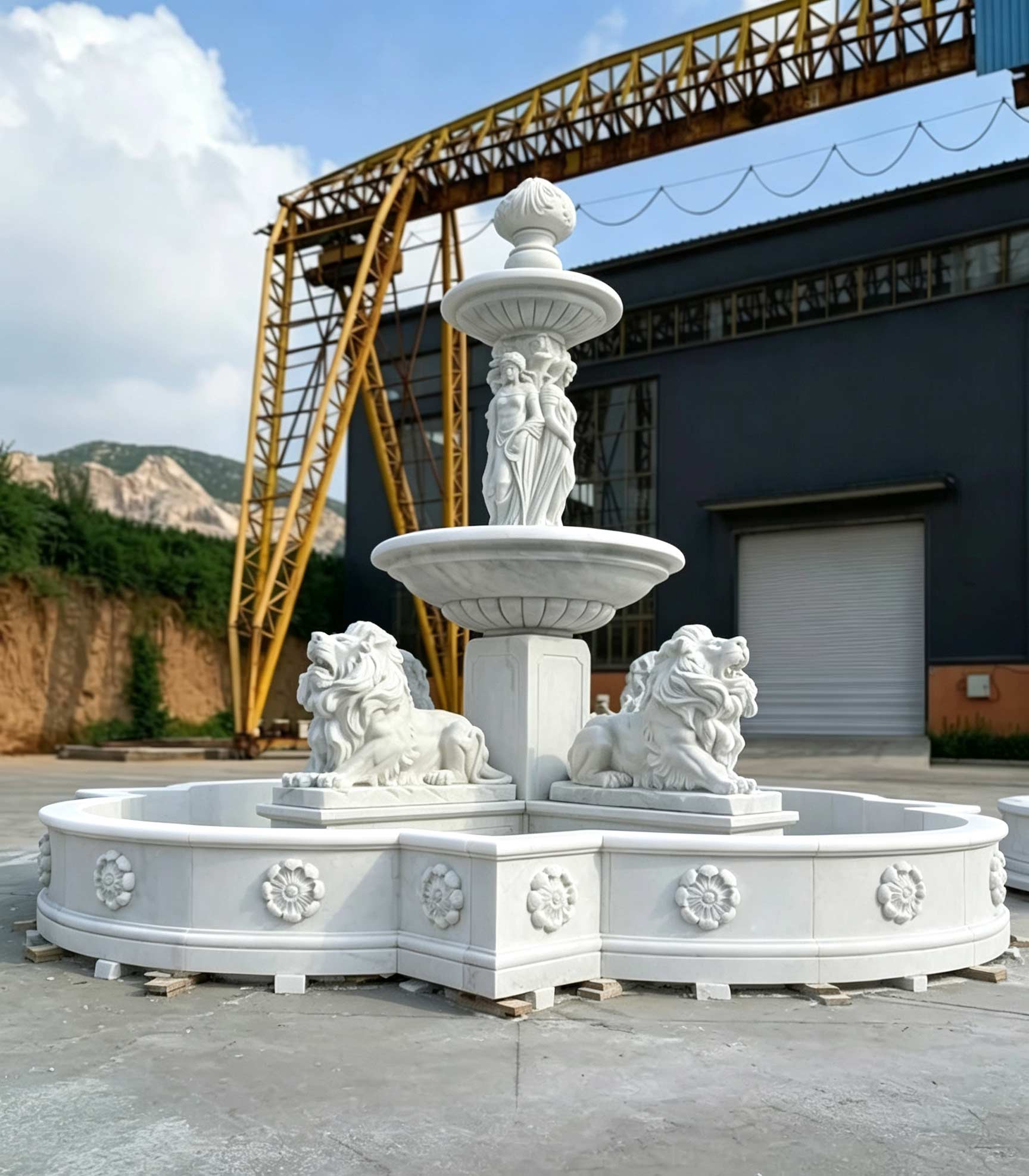 Lion Marble Fountain