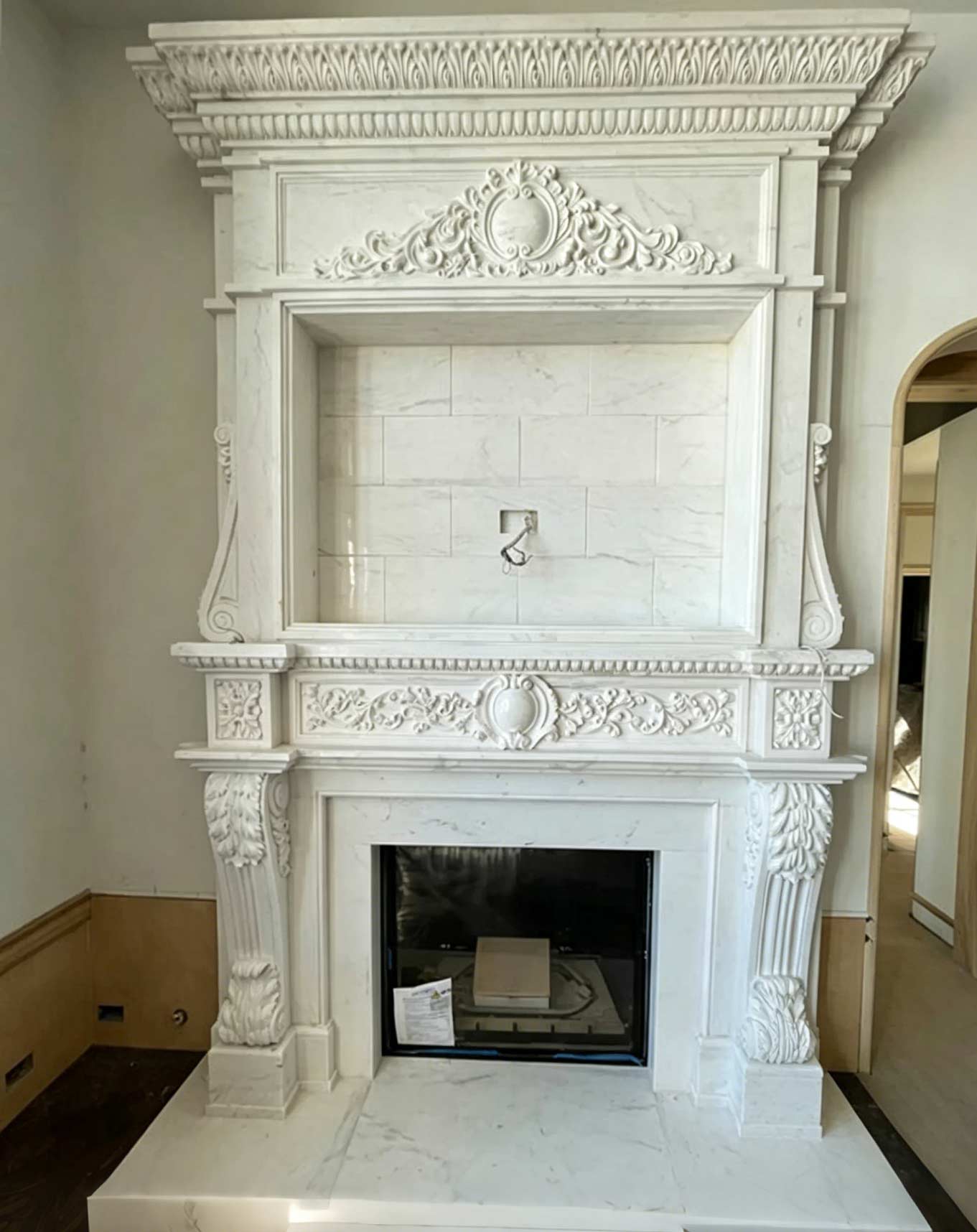Luxury Stone Fireplace Mantel