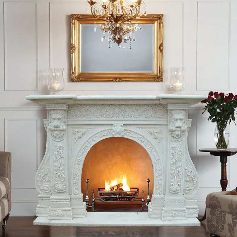 Natural Marble Fireplace
