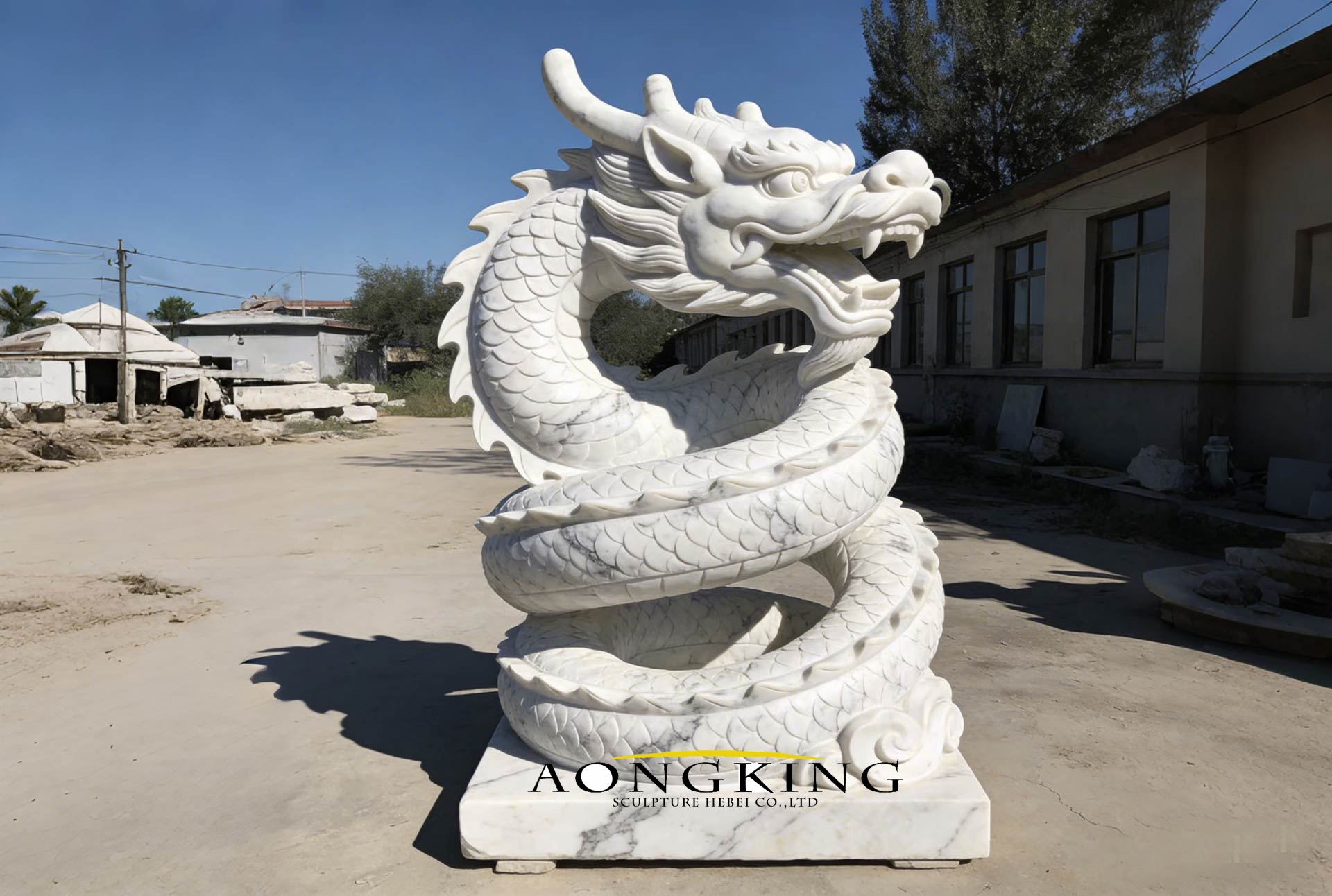 dragon stone garden sculptures