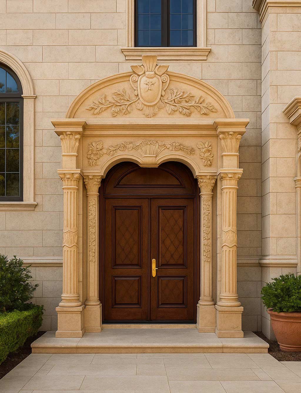 Marble entrance door frame