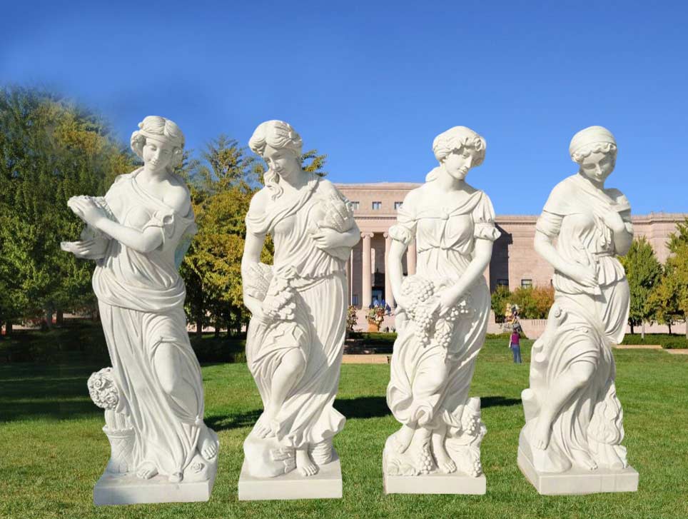 four seasons women statue marble statues