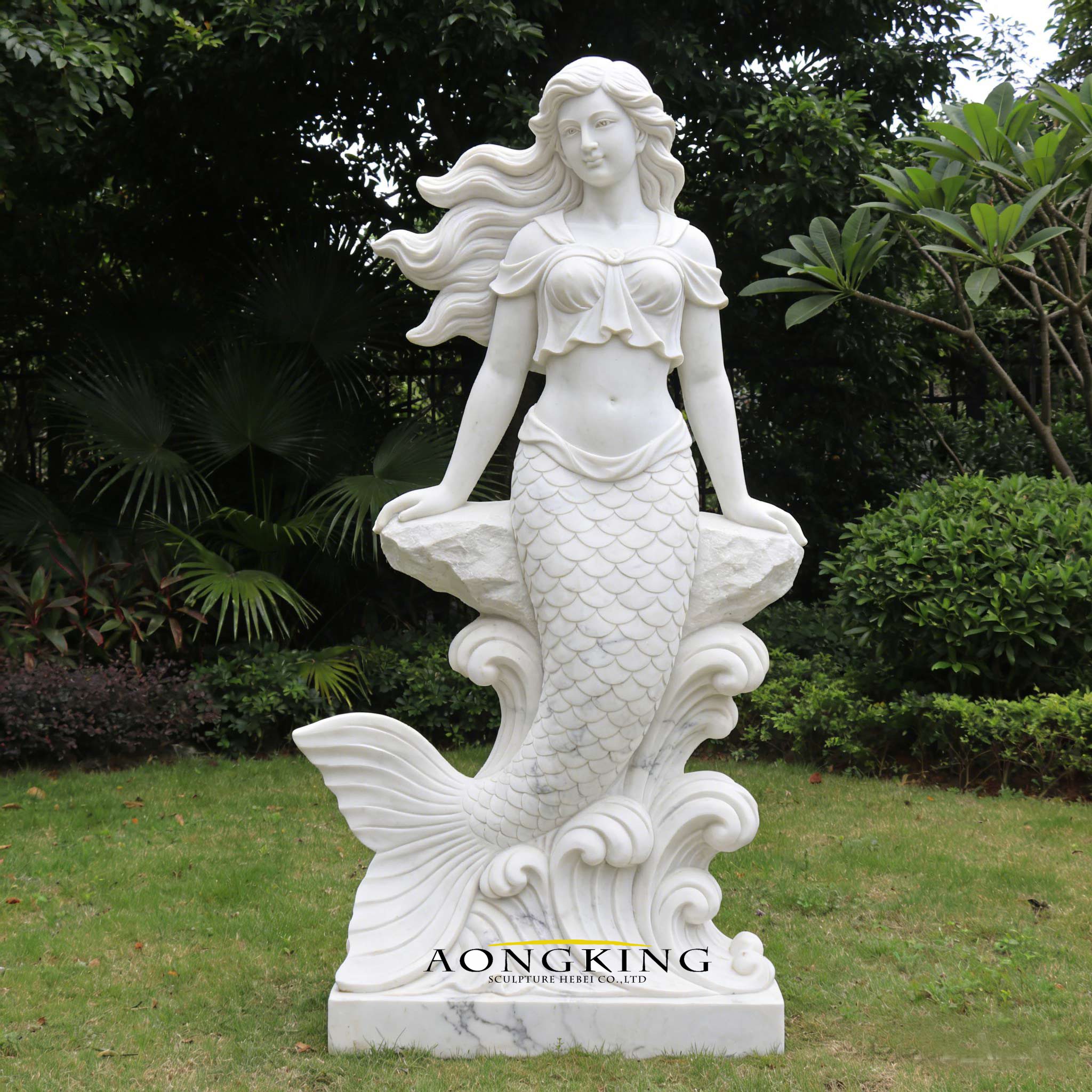 garden stone mermaid sculpture