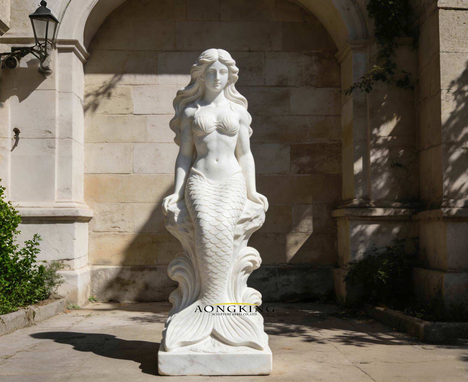 marble mermaid sculpture