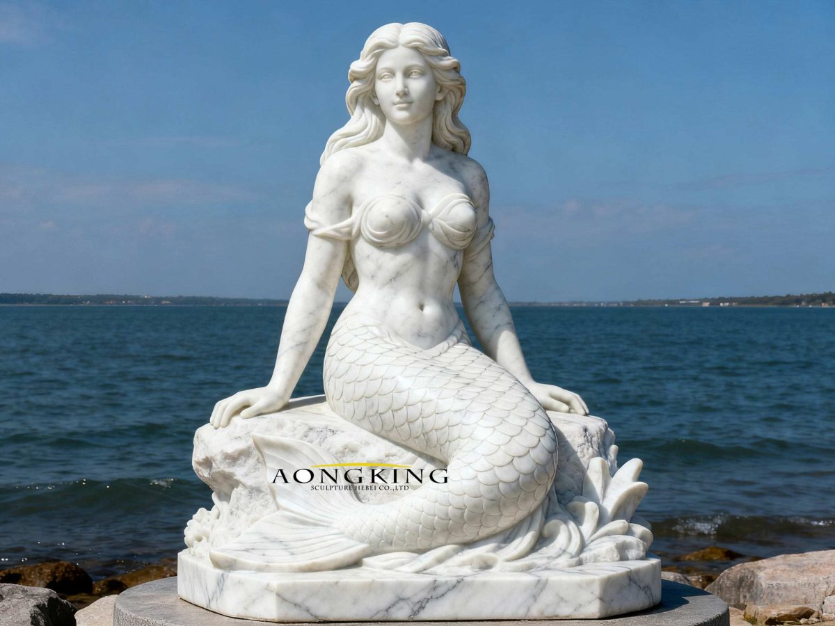 marble mermaid statue