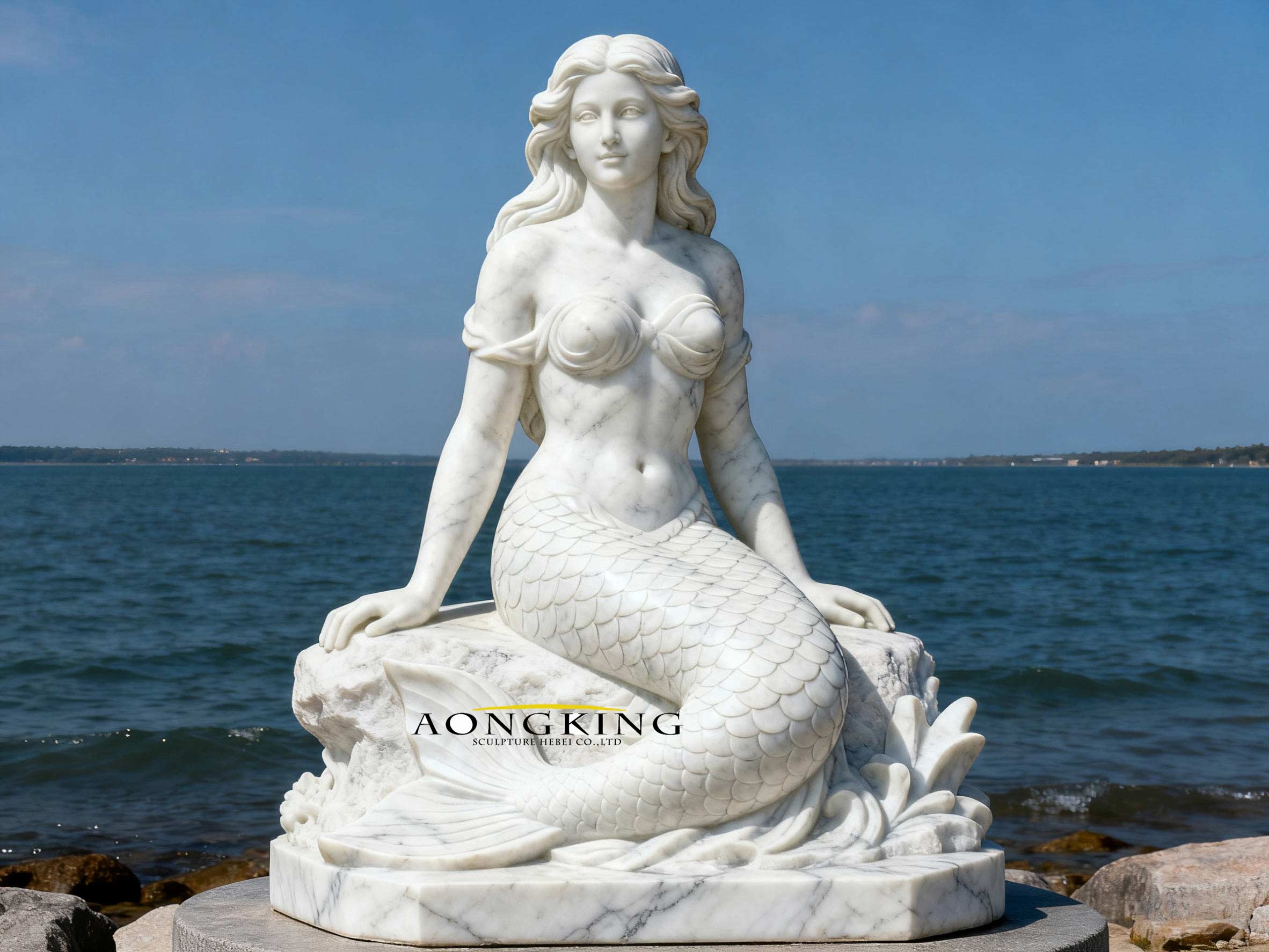 marble mermaid statue