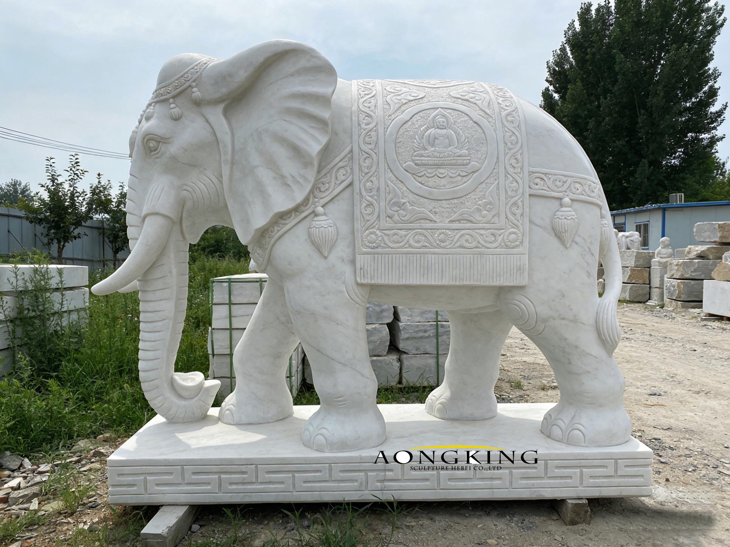 marble thailand elephant stone sculpture
