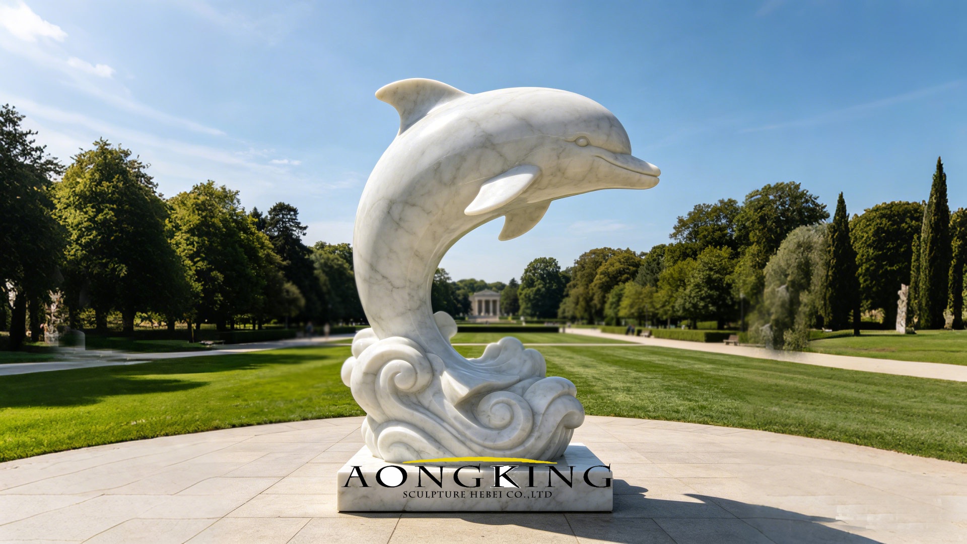 stone animal dolphin sculpture