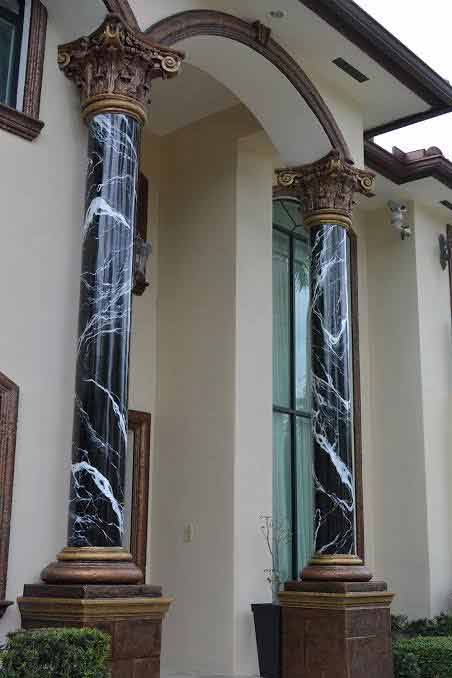 Column Roman Corinthian Black Marble