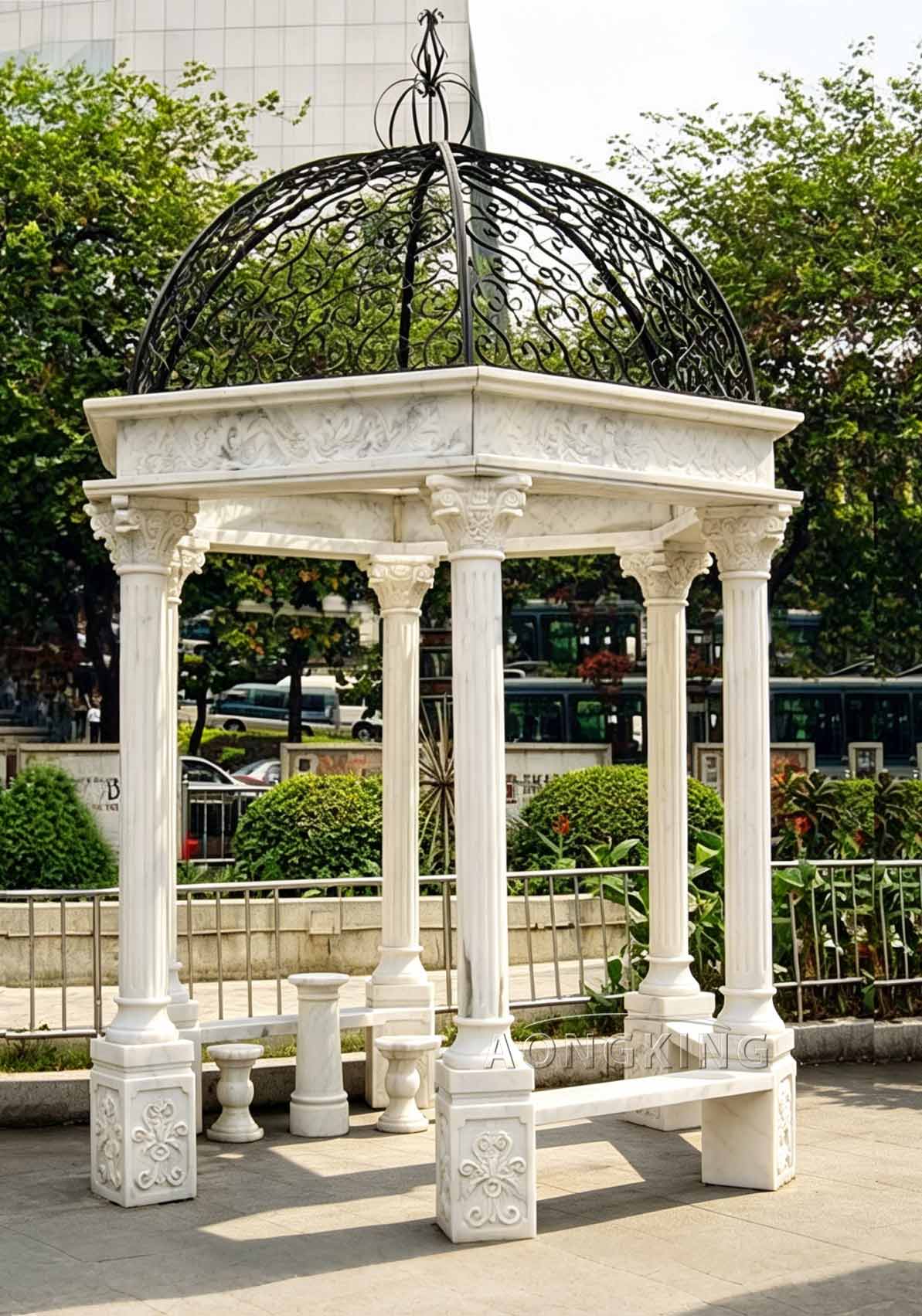 Hand Carved Stone Wedding Gazebo
