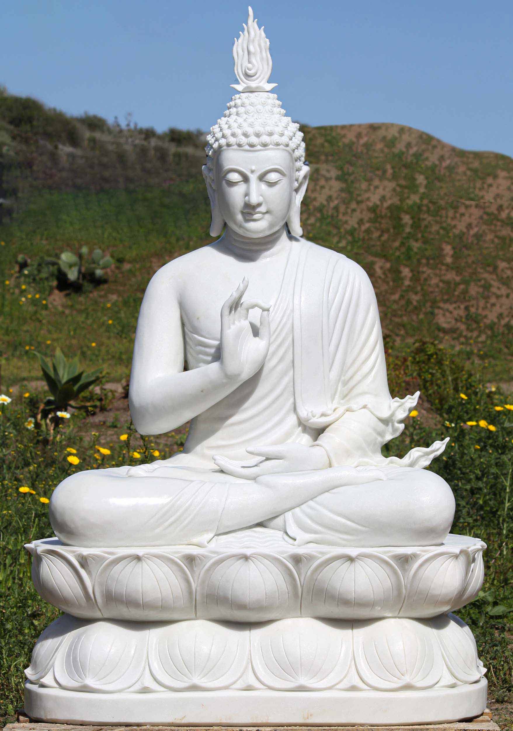 Outdoor Marble Buddha
