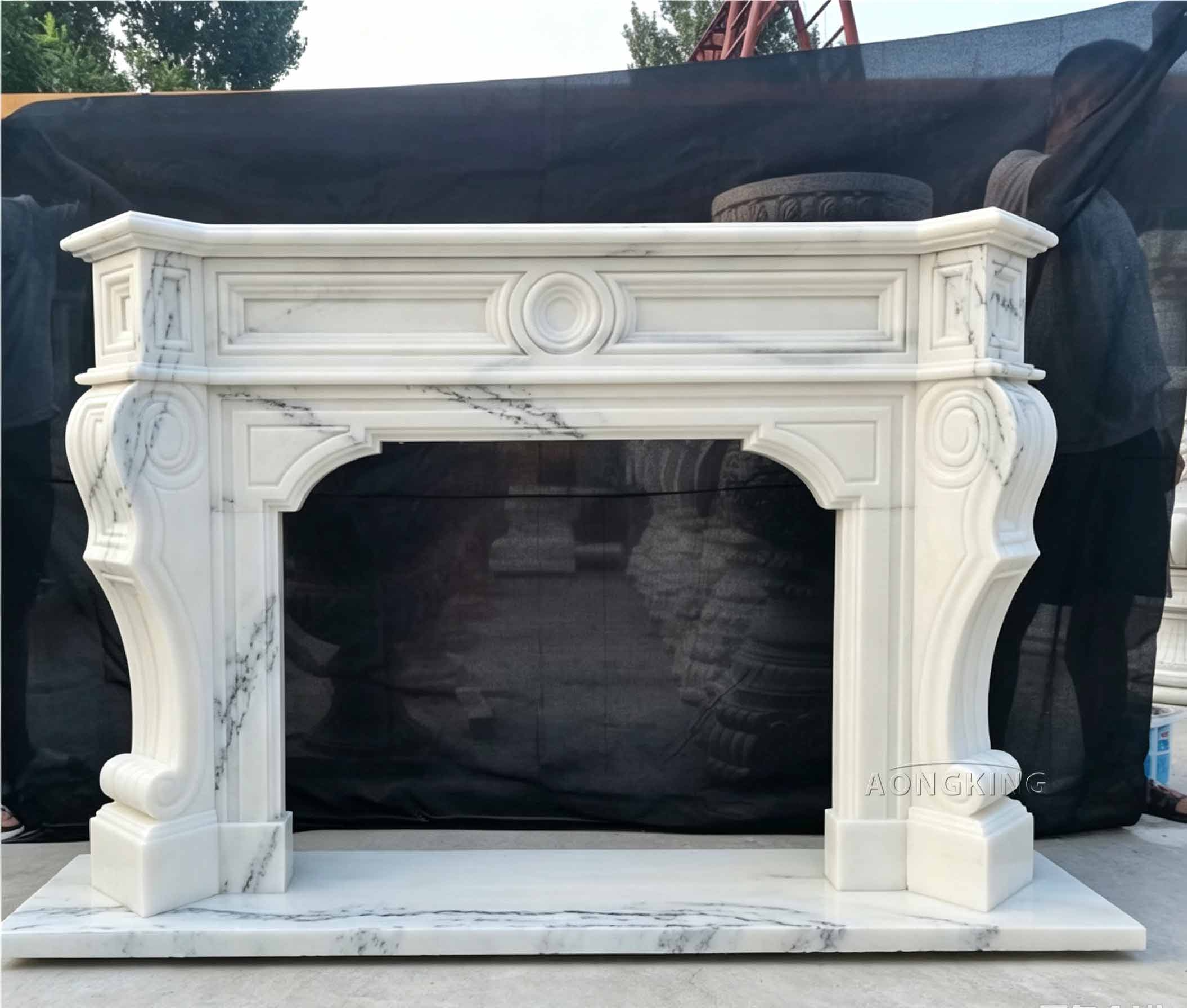 Natural marble Patio Fireplace Business Reception Rooms
