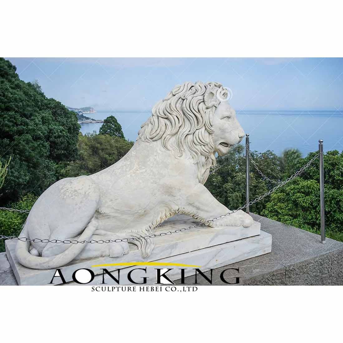 Sitting Marble Lion