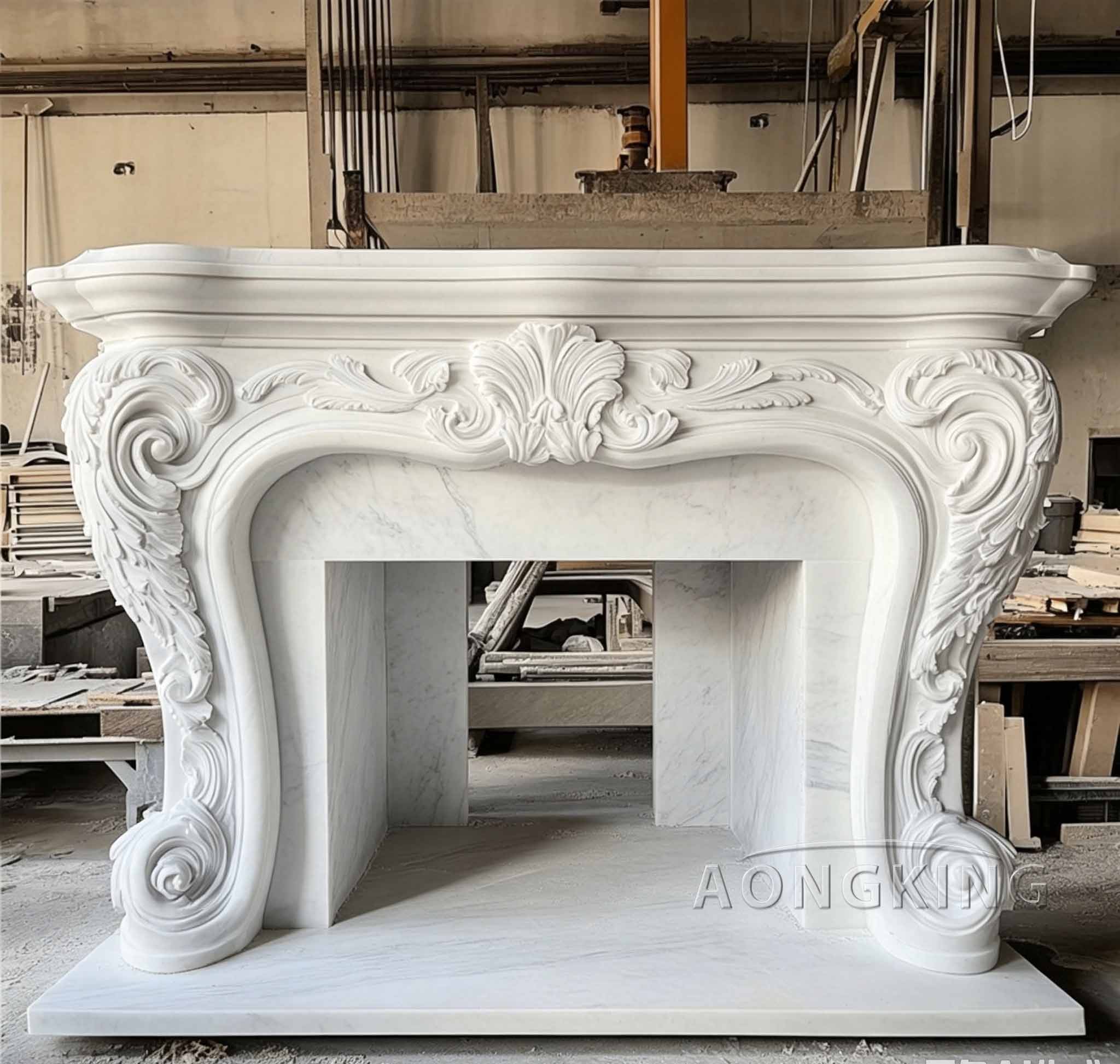 Traditional Stone Fireplace