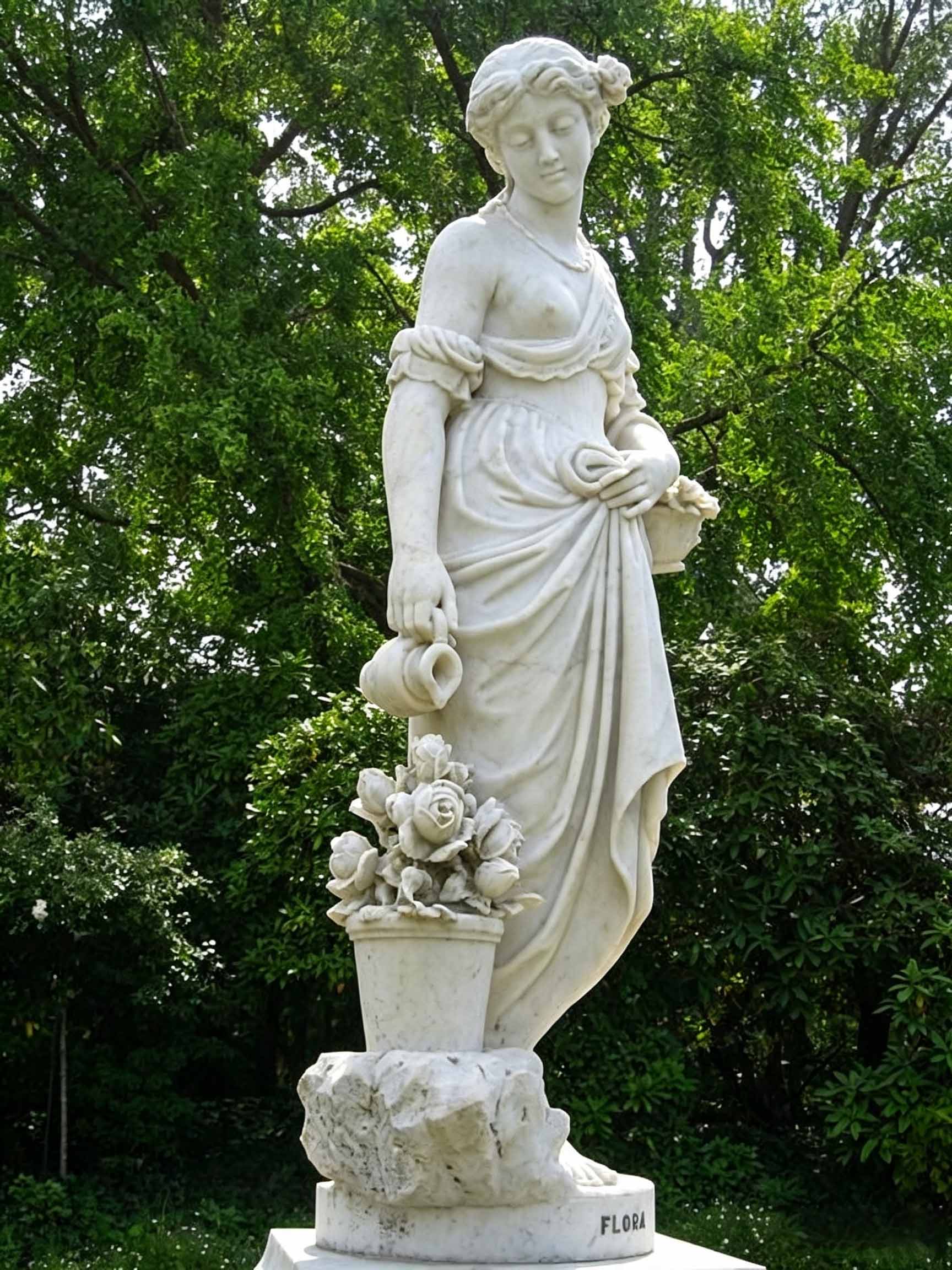 Victorian Marble Statue of Flora