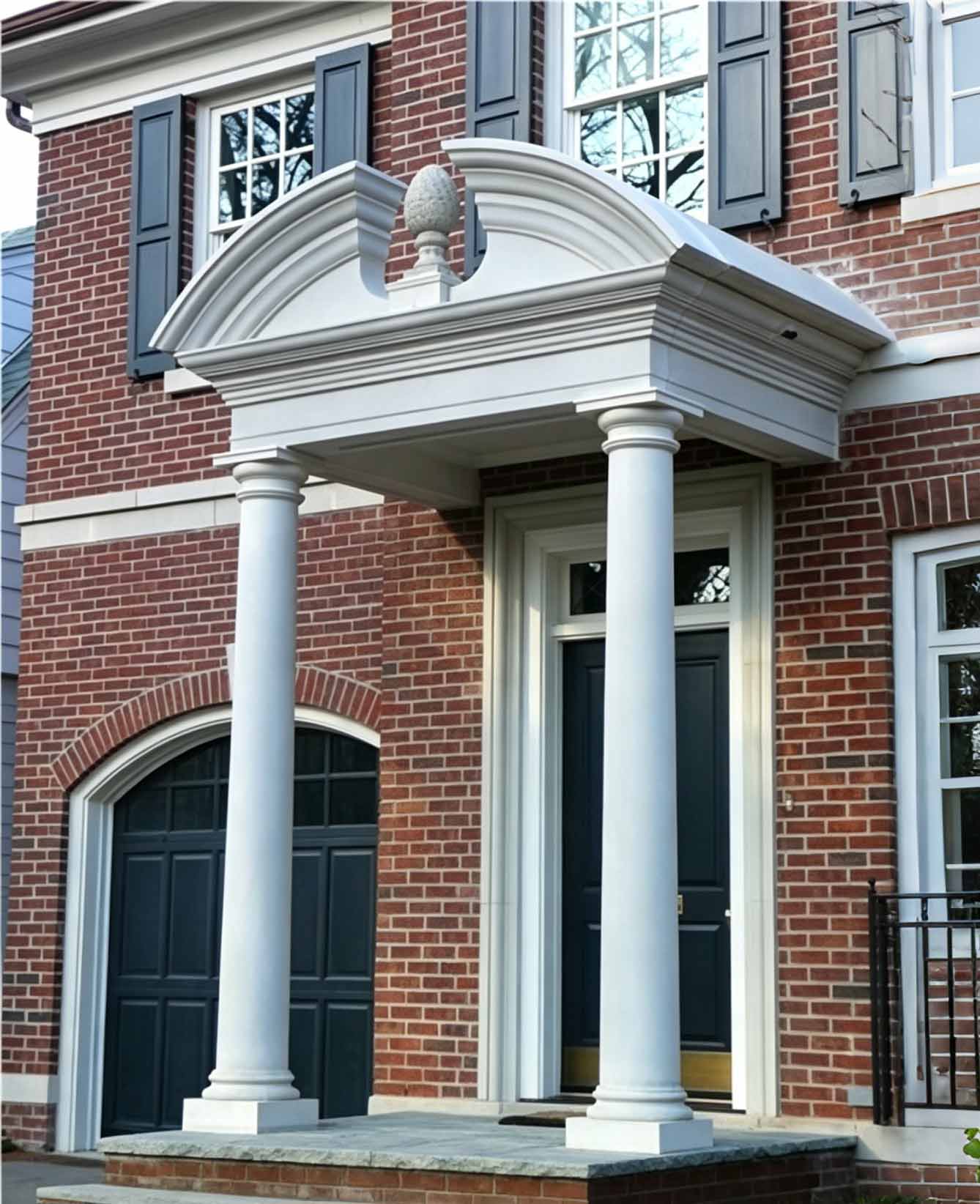 Solid sturdy architectural cast stone column classic refined