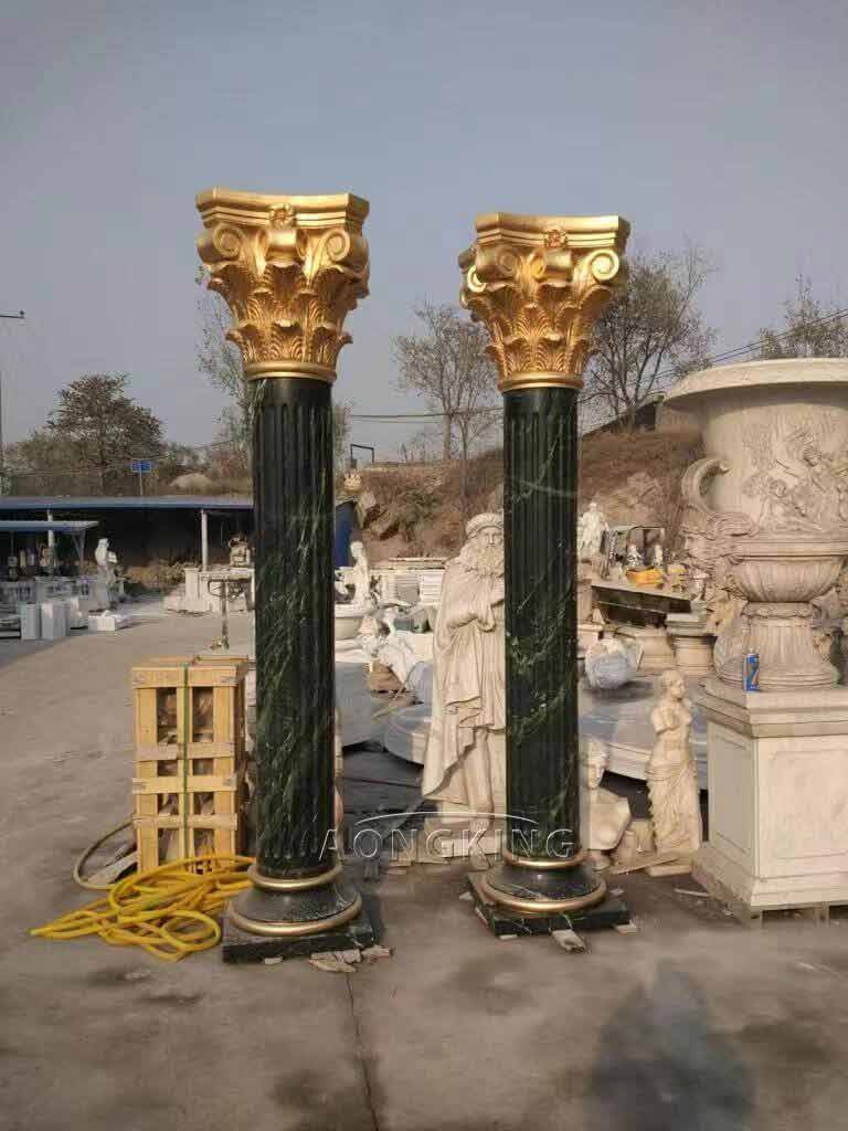 black marble columns pillars