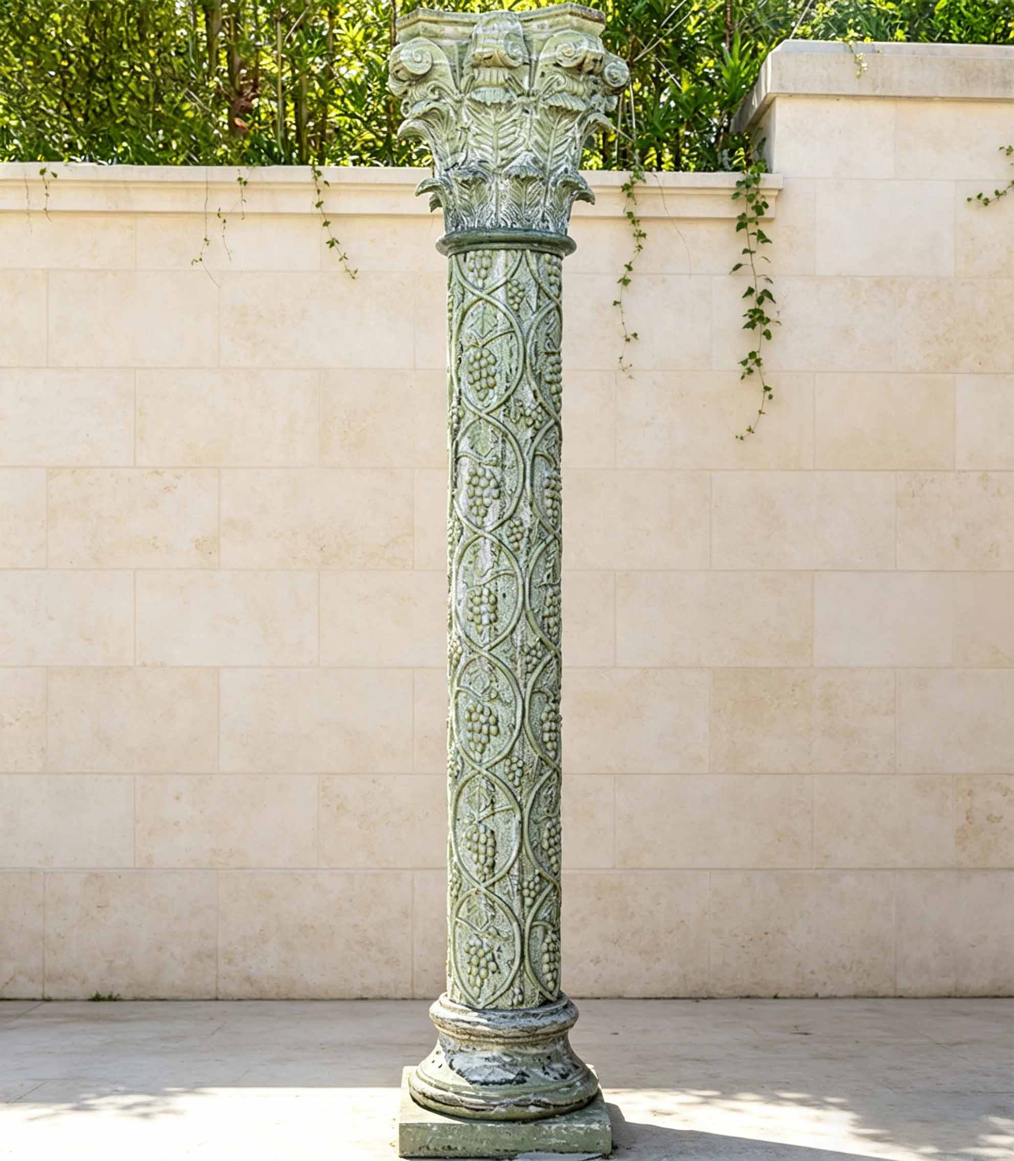 green marble columns for sale