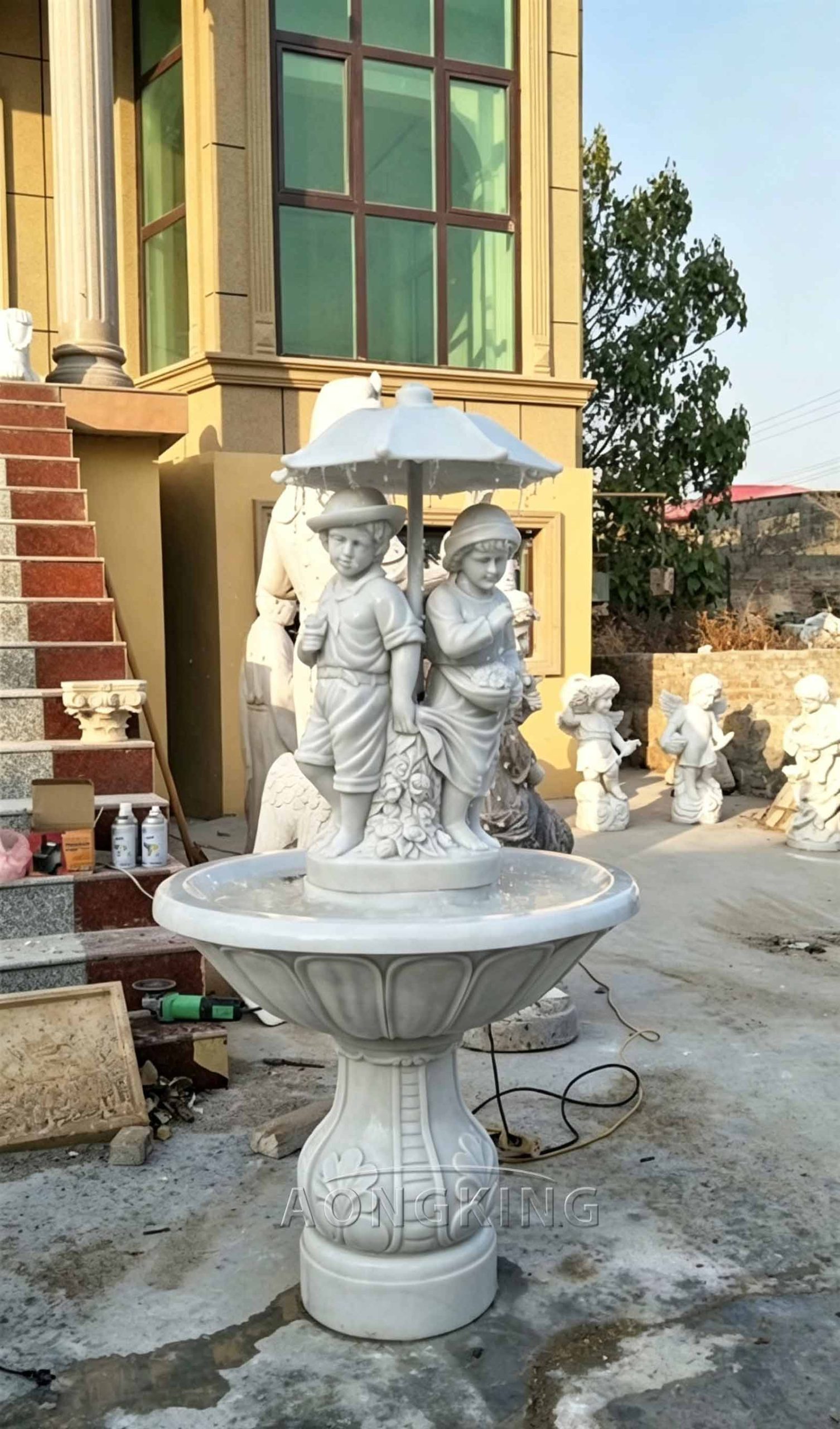 Playful Garden Marble Water Feature Outdoor Water Fountain Kids Children's Theme Park
