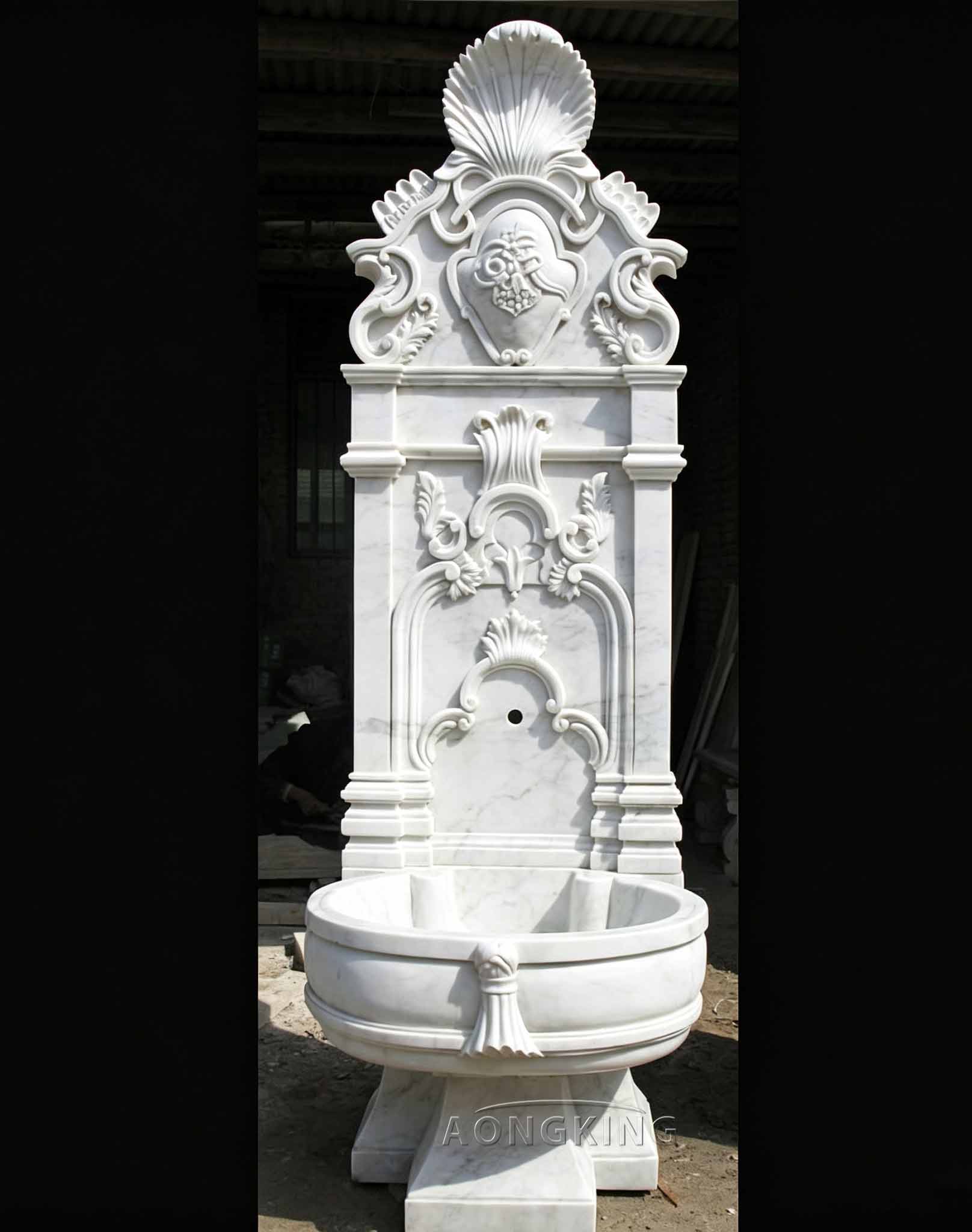 lassical elements marble waterfall fountain private club entrance