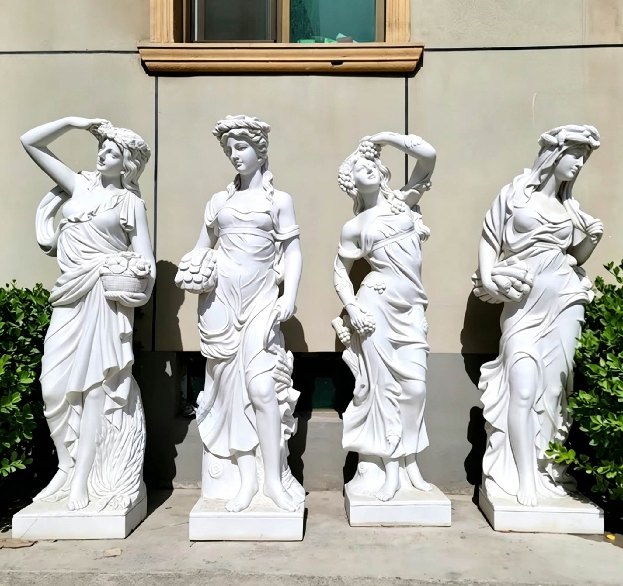 Four Seasons Female Figure Sculptures