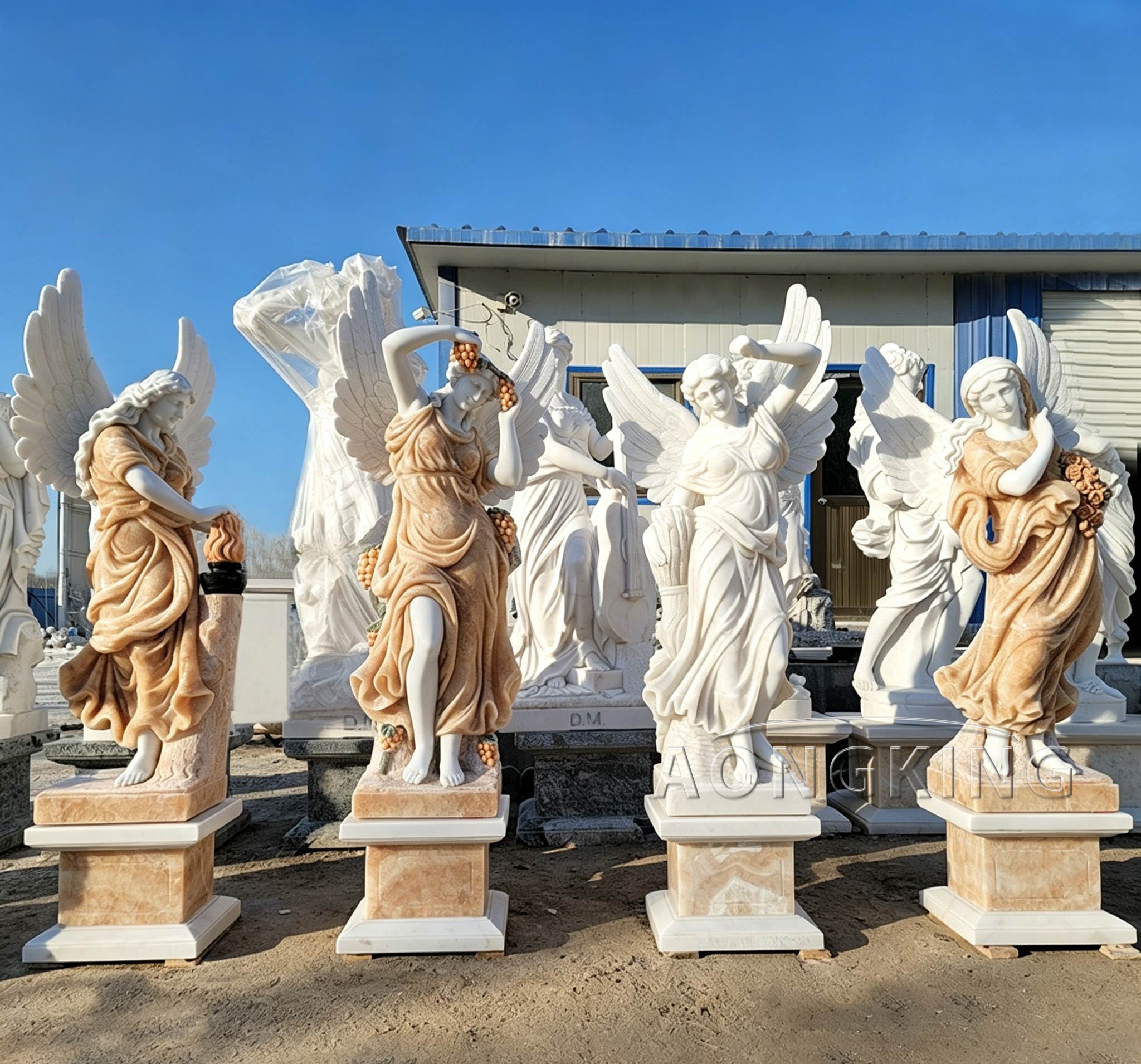 Marble Angel Four Seasons Sculptures