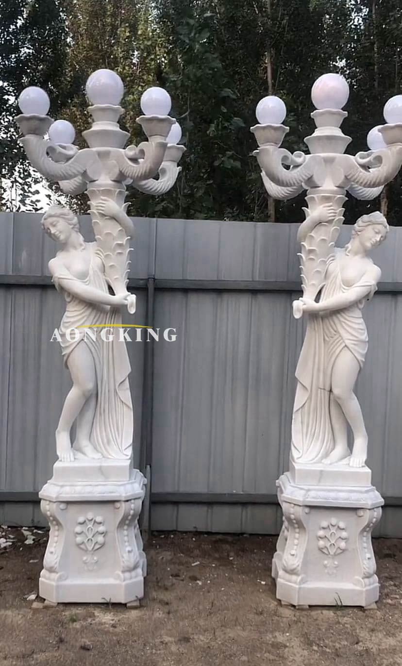 antique marble lamp