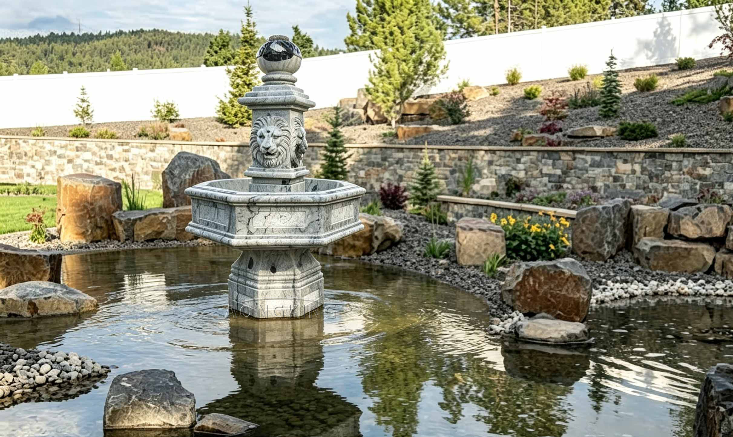 decorative marble water fountain supplier​