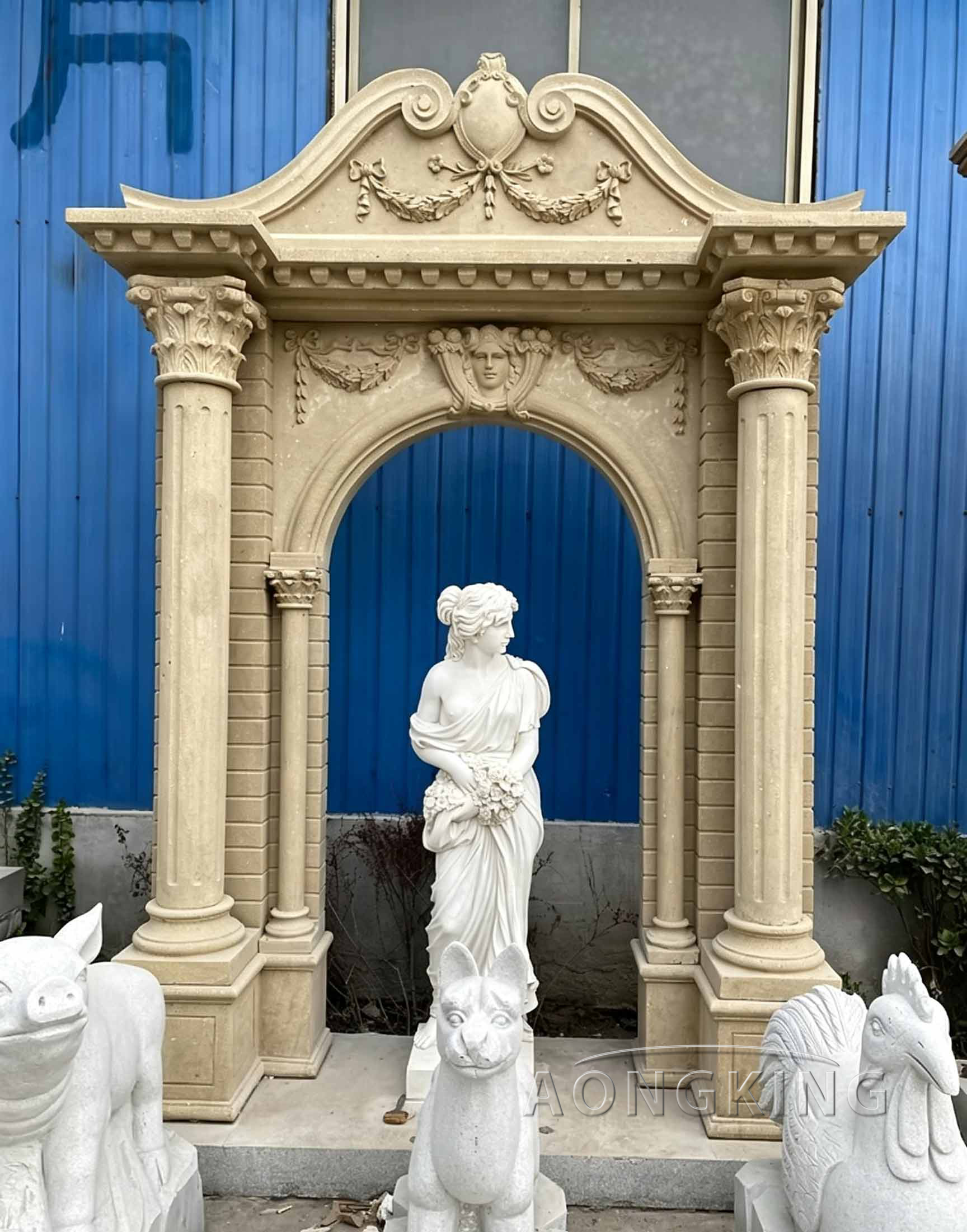 door stone frame