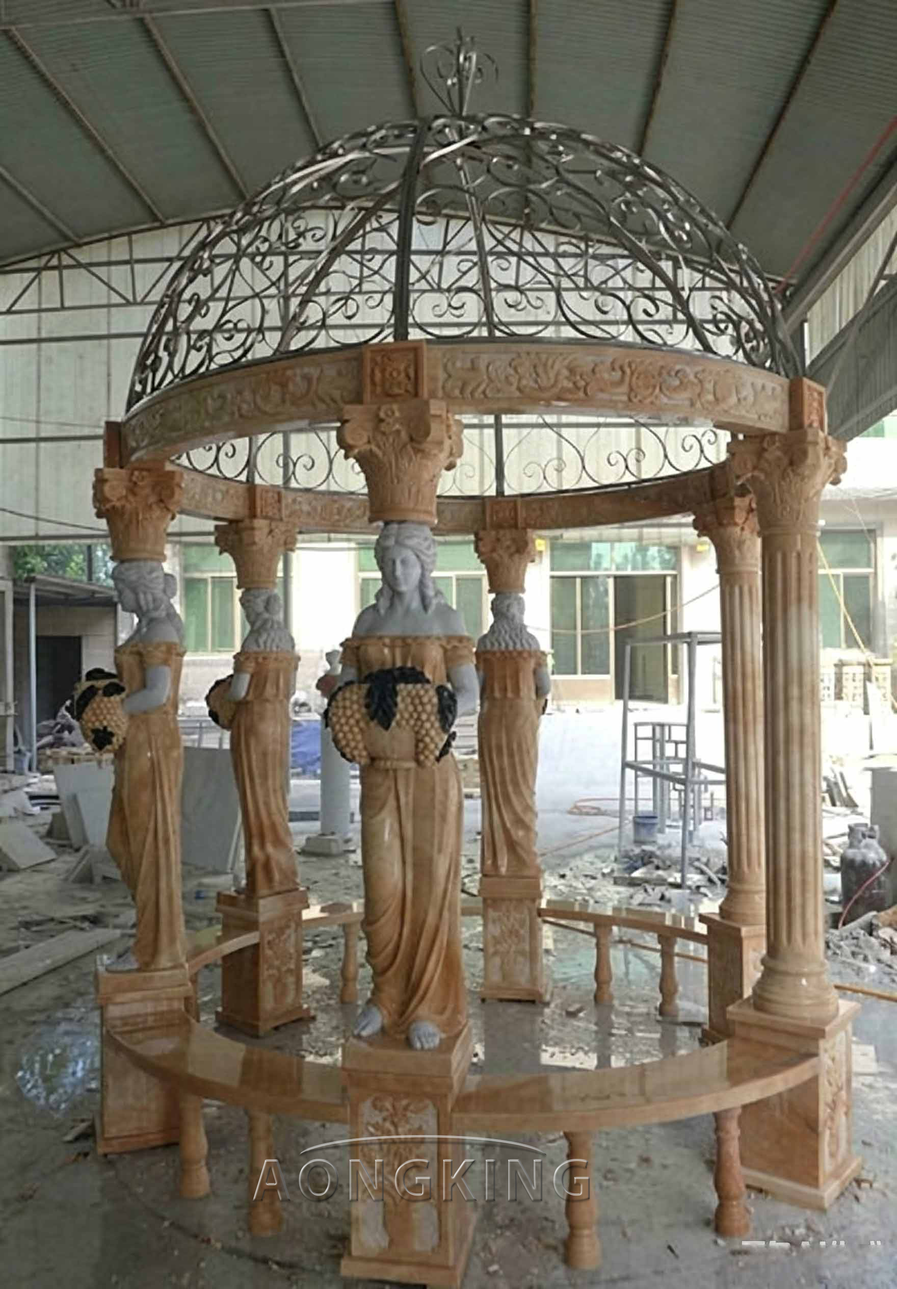 garden marbles column gazebo
