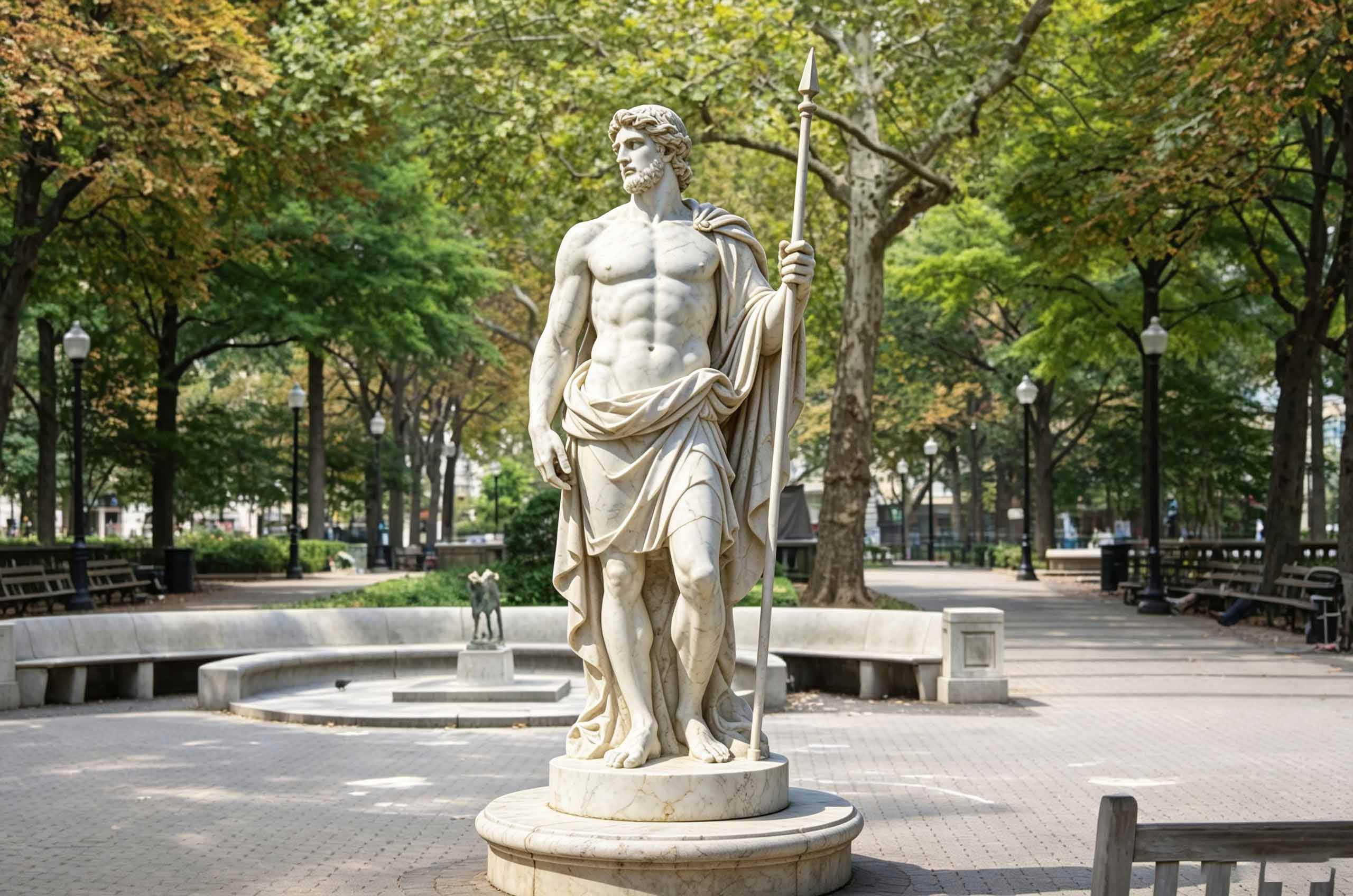 greek muscular statues