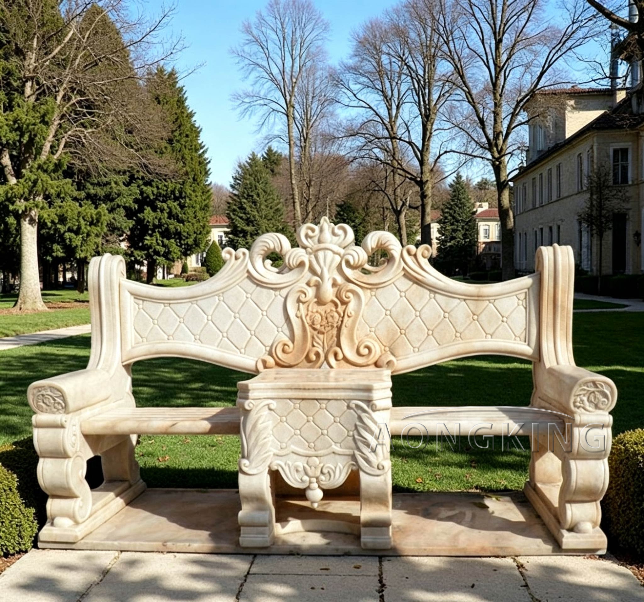 marble chairs old fashion