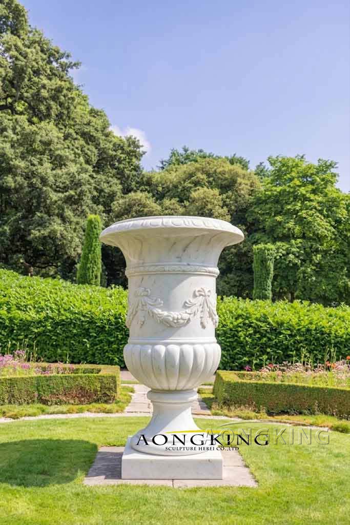 marble flower pot