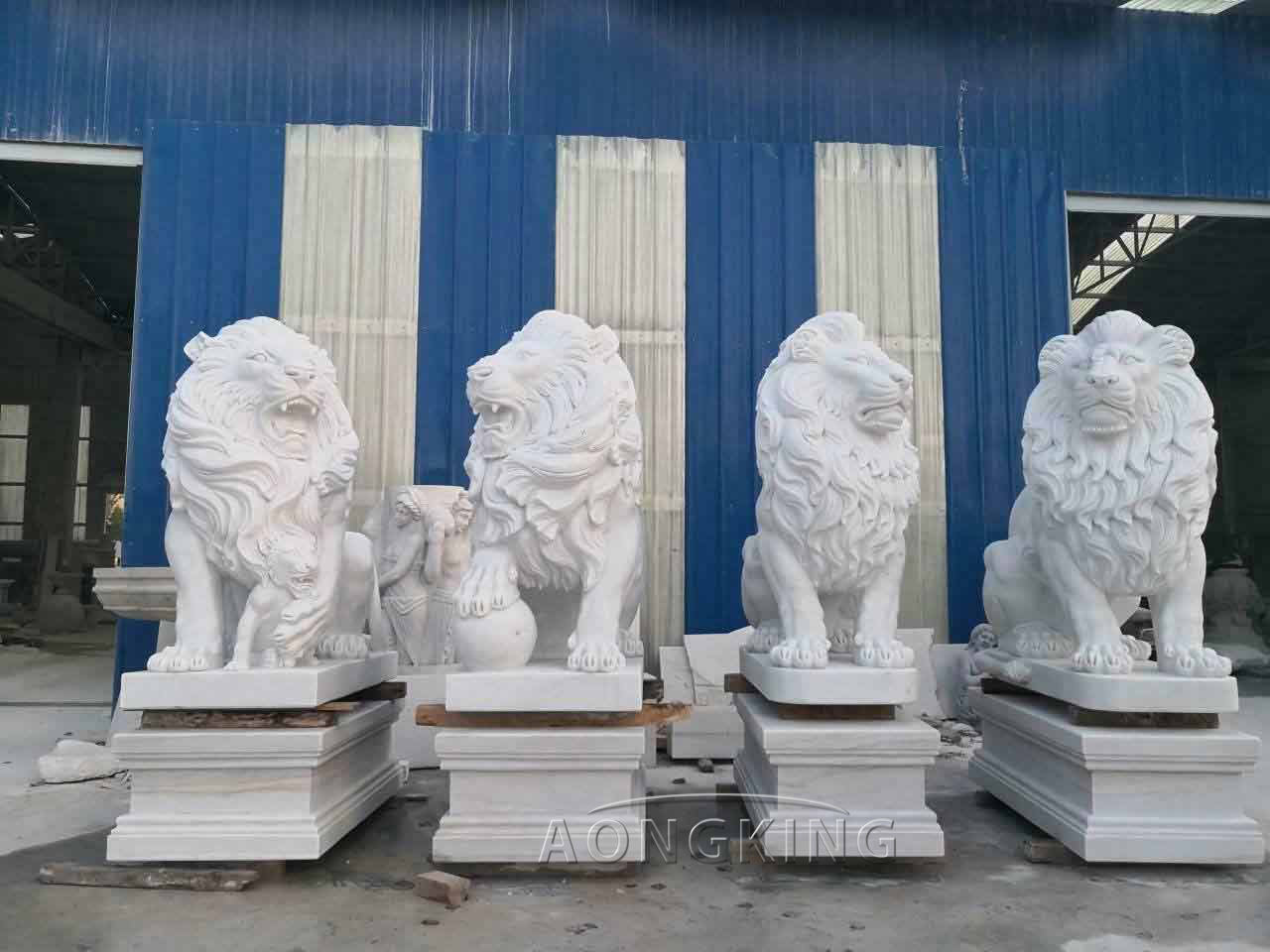marble lion sculpture modern