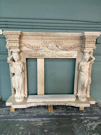 natural marble fireplace​