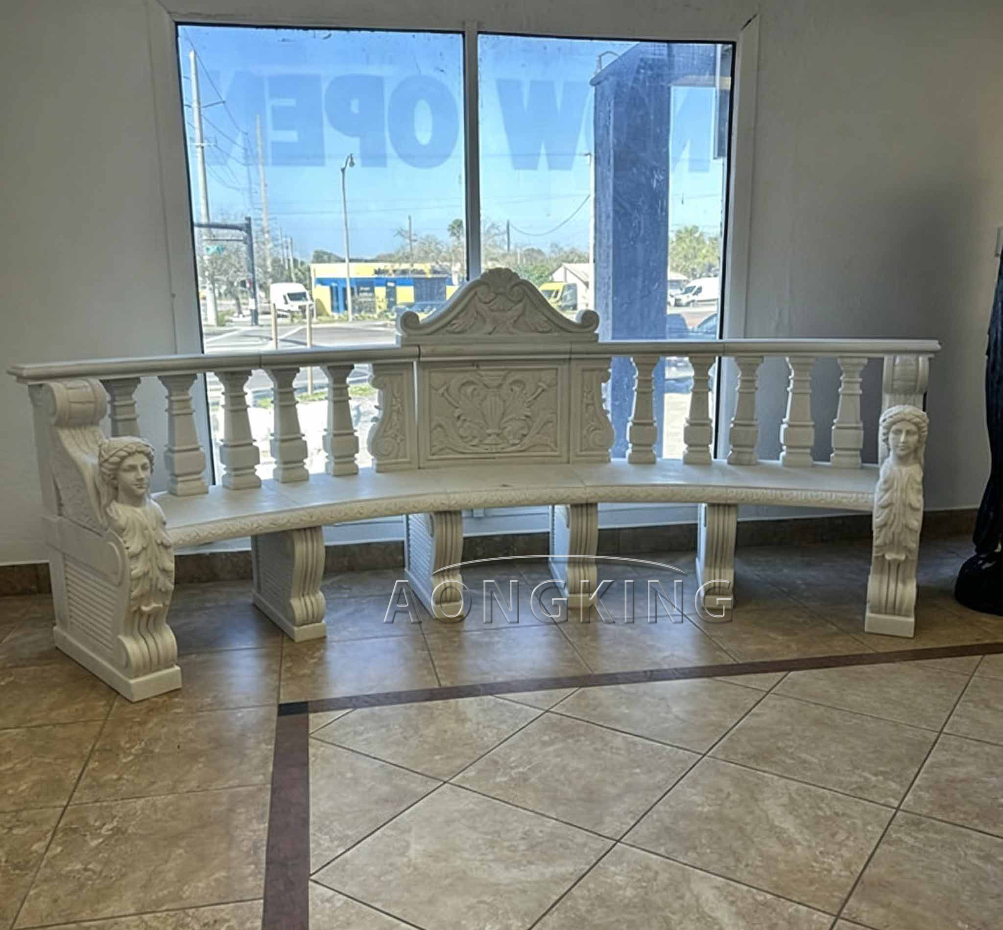 personalized stone garden benches