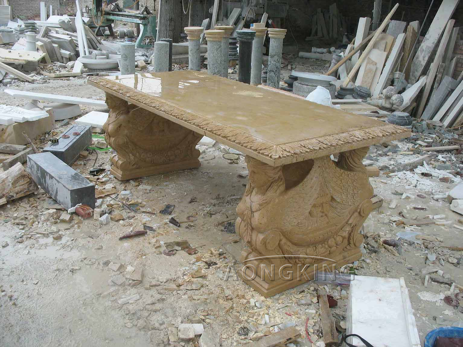 square marble center table